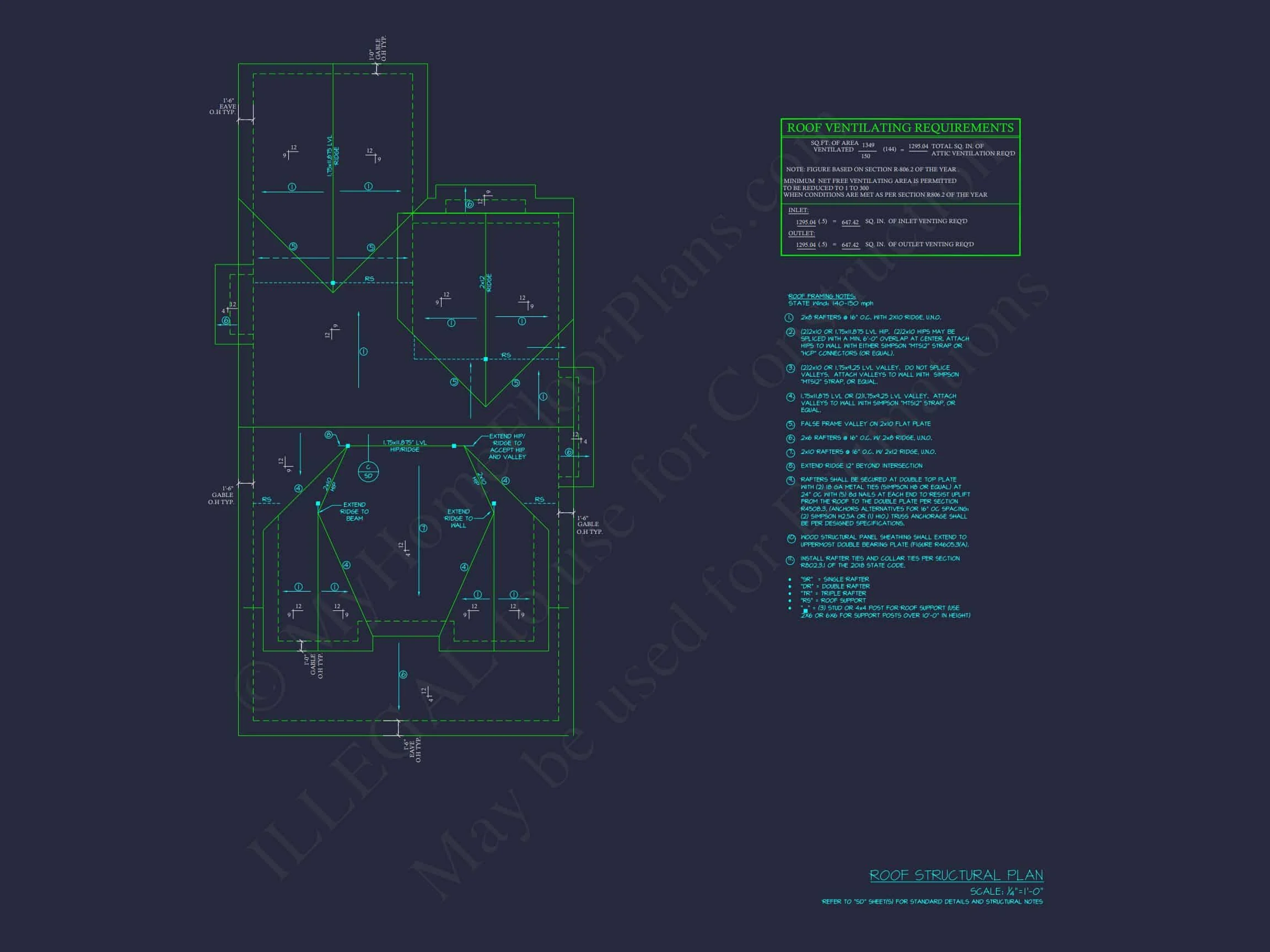 19-1442 HOUSE PLAN - Custom Coastal Craftsman House Plan with Detailed CAD Designs 10 Custom Coastal Craftsman house Plan with Detailed CAD Designs