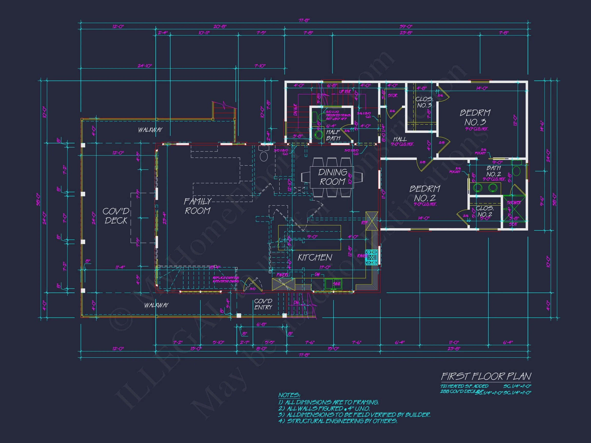 19-1229 HOUSE PLAN - Modern Coastal House Plan with CAD Designs and 3 Floors 14 Modern Coastal house Plan with CAD Designs and 3 Floors