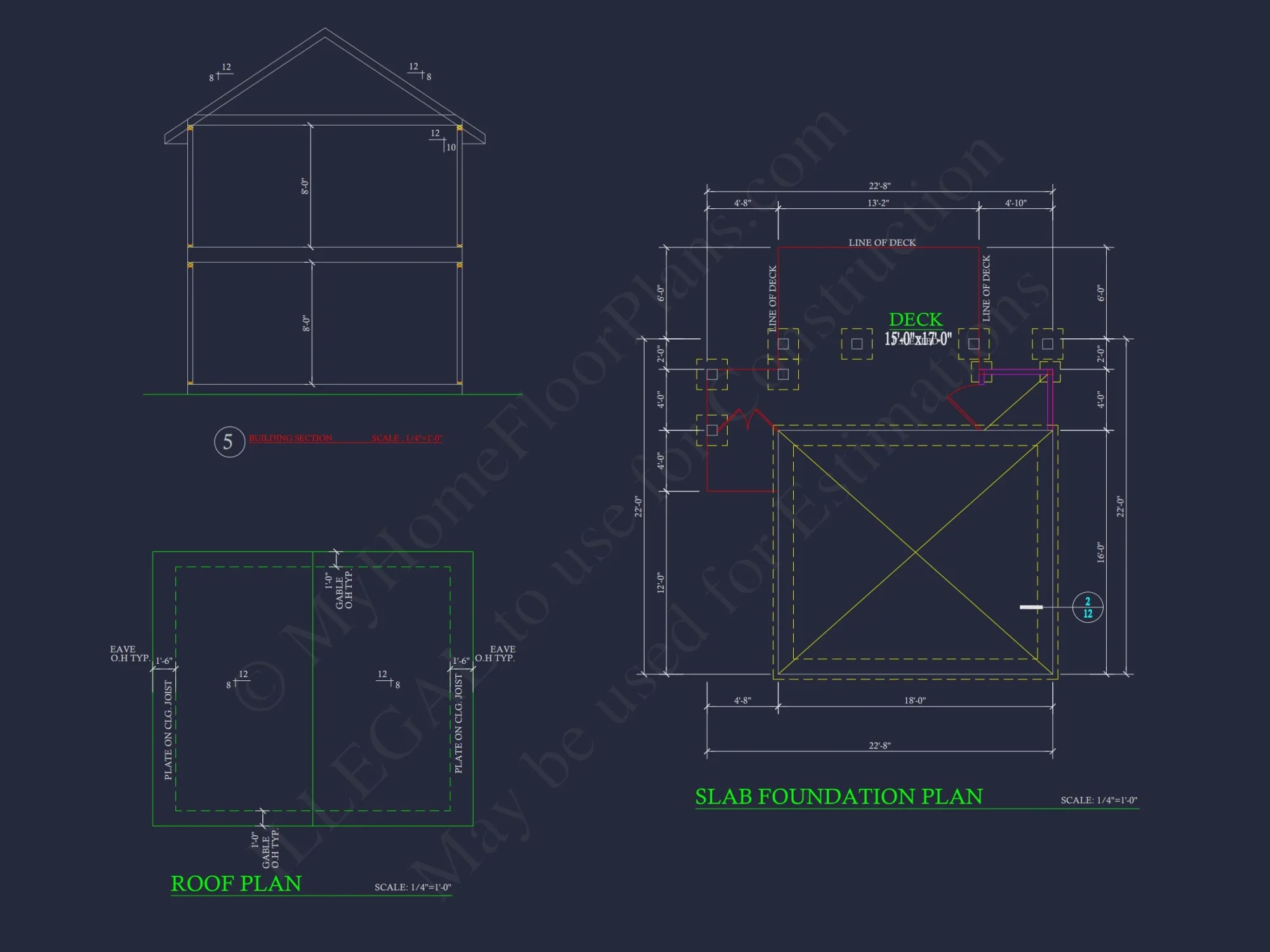 Cottage-Style house Plan with Detached Garage and CAD Designs