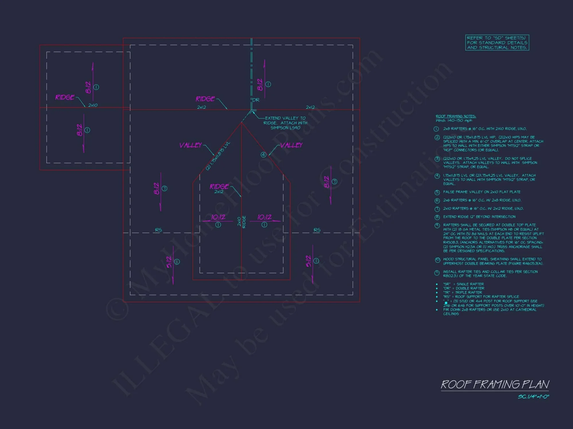 Spacious Beach house Floor Plan with Modern CAD Designs