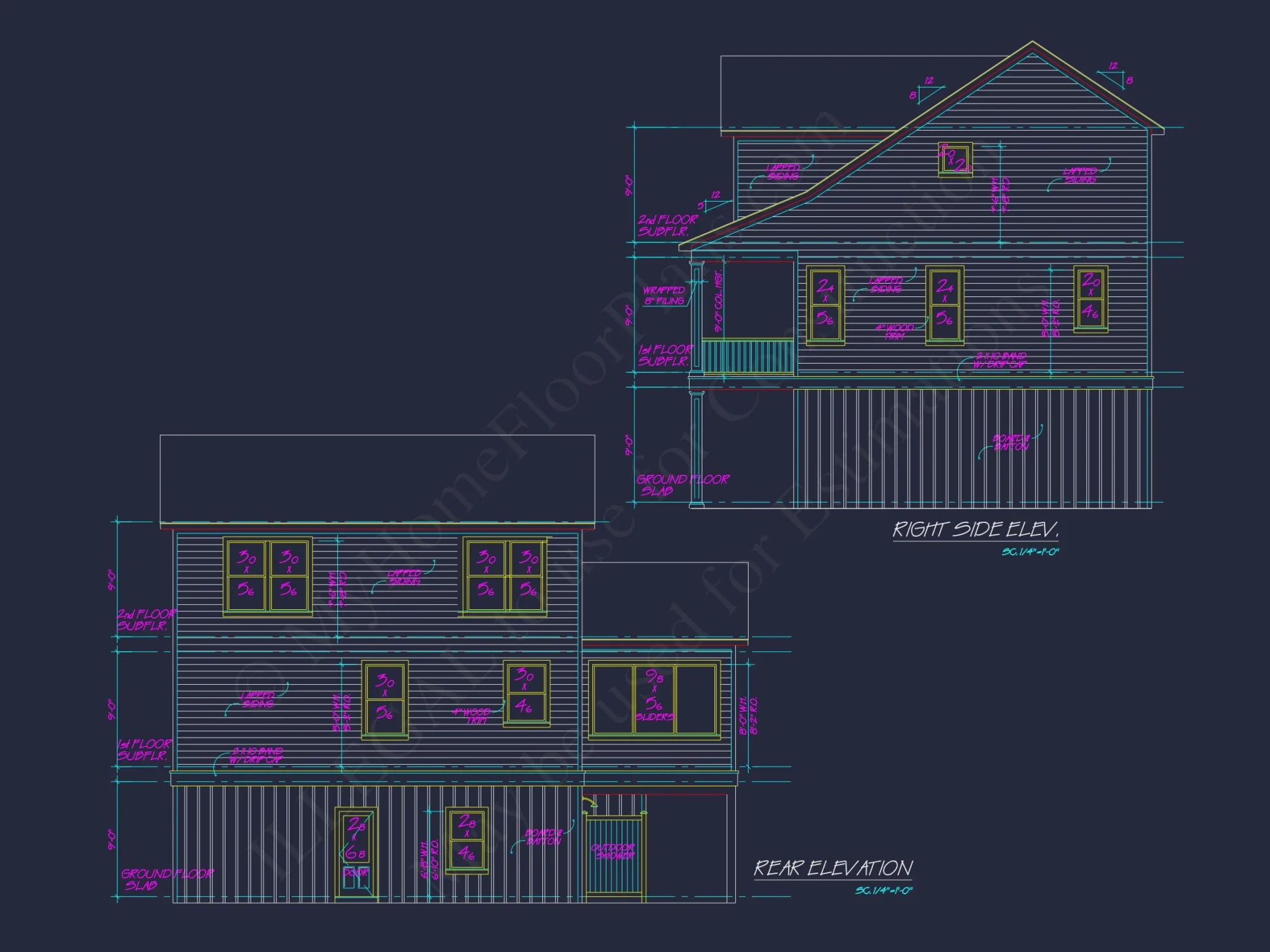 Spacious Beach house Floor Plan with Modern CAD Designs