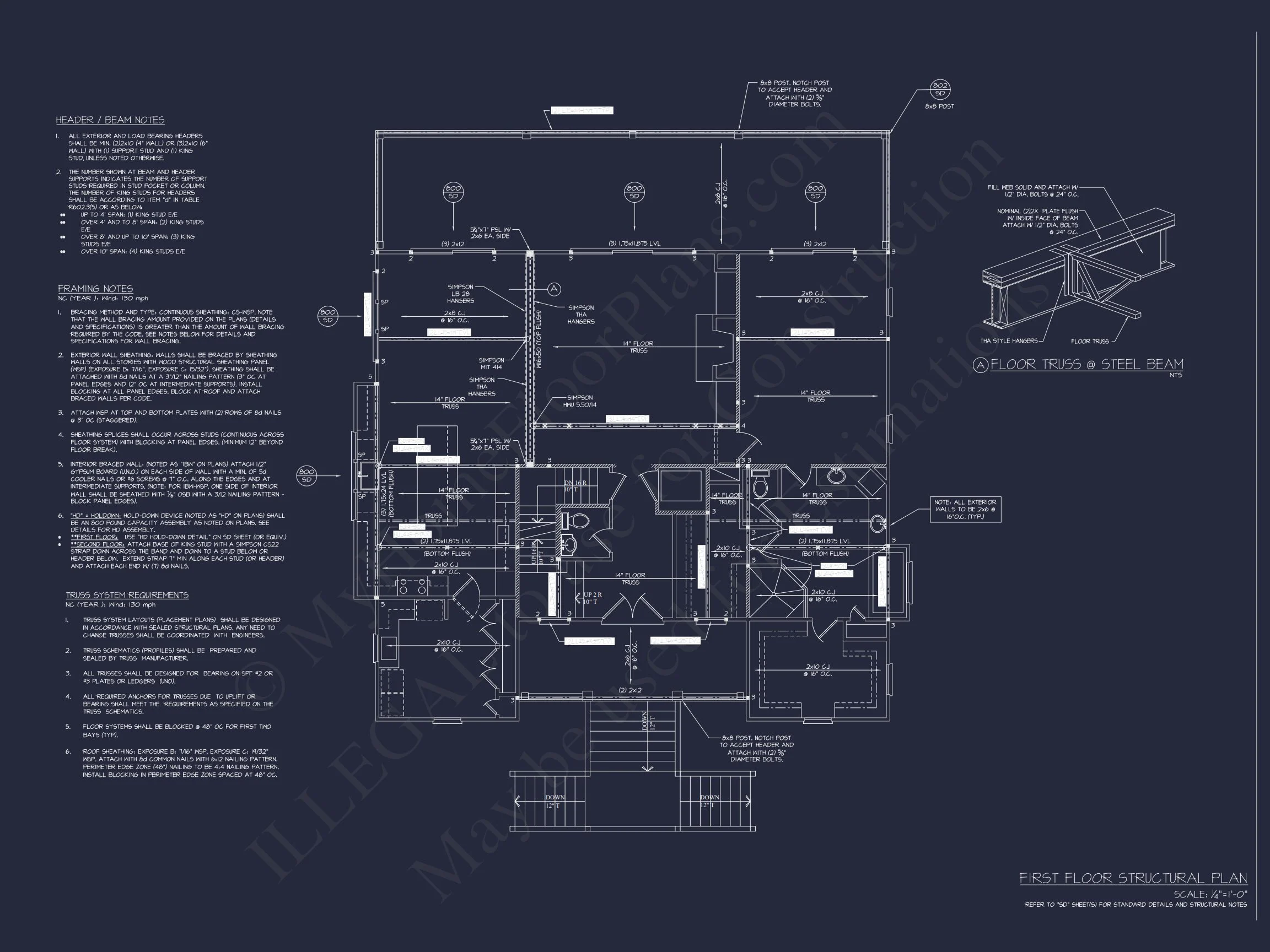 18-2017 HOUSE PLAN - Spacious Coastal House Floor Plan with 5 Beds & Elevator 15 Spacious Coastal house Floor Plan with 5 Beds & Elevator