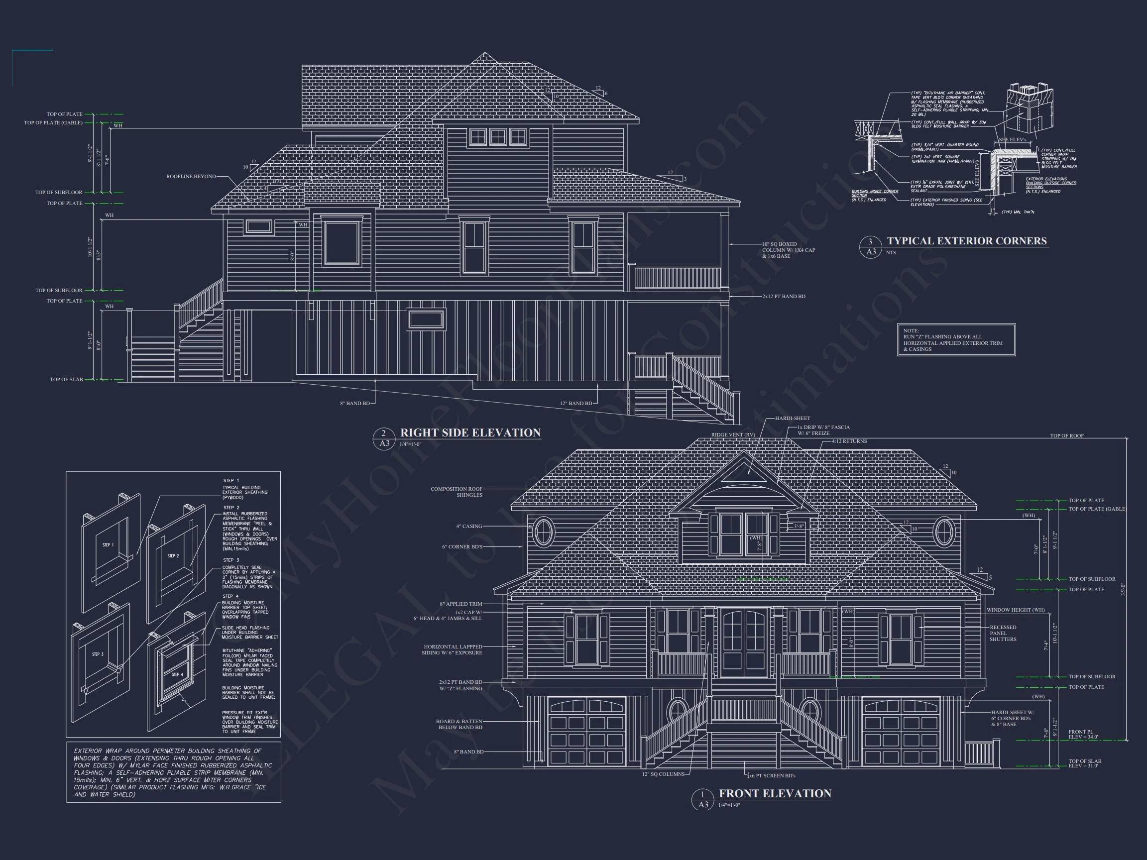 18-2017 HOUSE PLAN - Spacious Coastal House Floor Plan with 5 Beds & Elevator 3 Spacious Coastal house Floor Plan with 5 Beds & Elevator