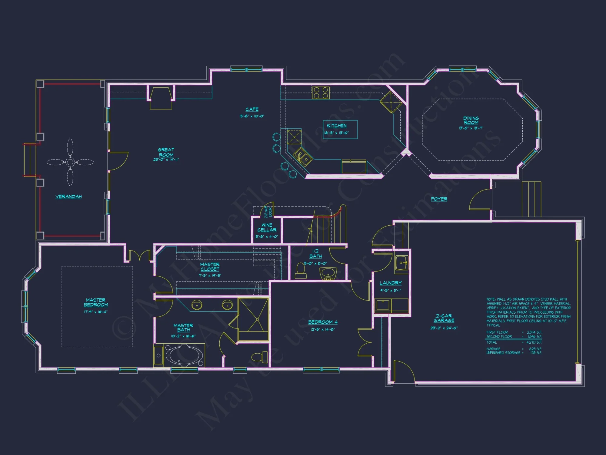Elegant house Plan with 4 Bedrooms, CAD Floor Designs & More