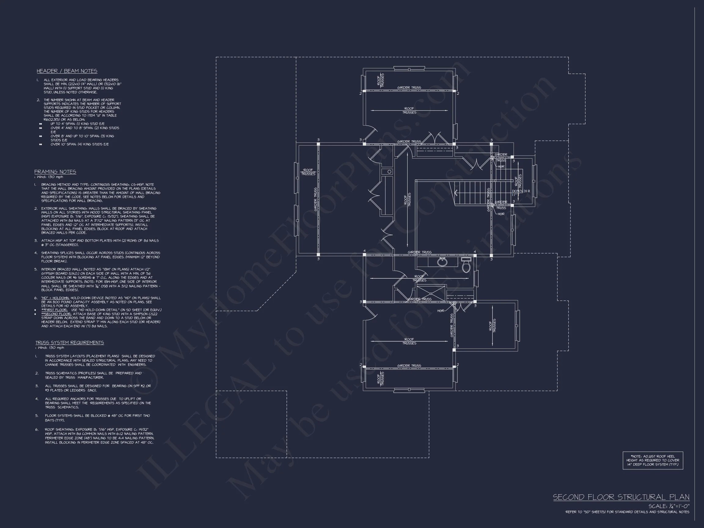 18-1825 HOUSE PLAN - Modern Suburban House Plan with Detailed Blueprint Designs 14 Modern Suburban house Plan with Detailed Blueprint Designs