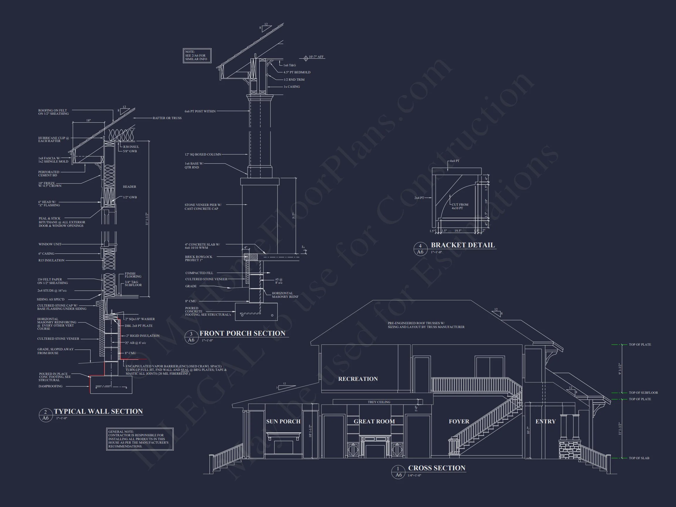 18-1825 HOUSE PLAN - Modern Suburban House Plan with Detailed Blueprint Designs 8 Modern Suburban house Plan with Detailed Blueprint Designs