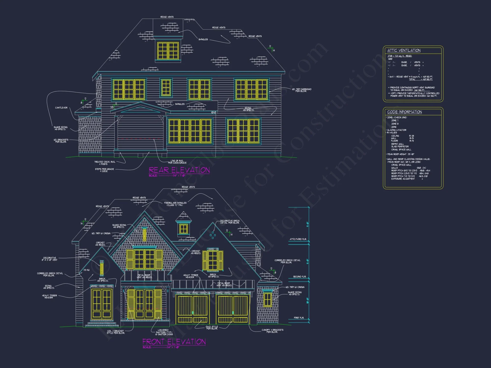 Modern Craftsman house Floor Plan with CAD Designs & Blueprints