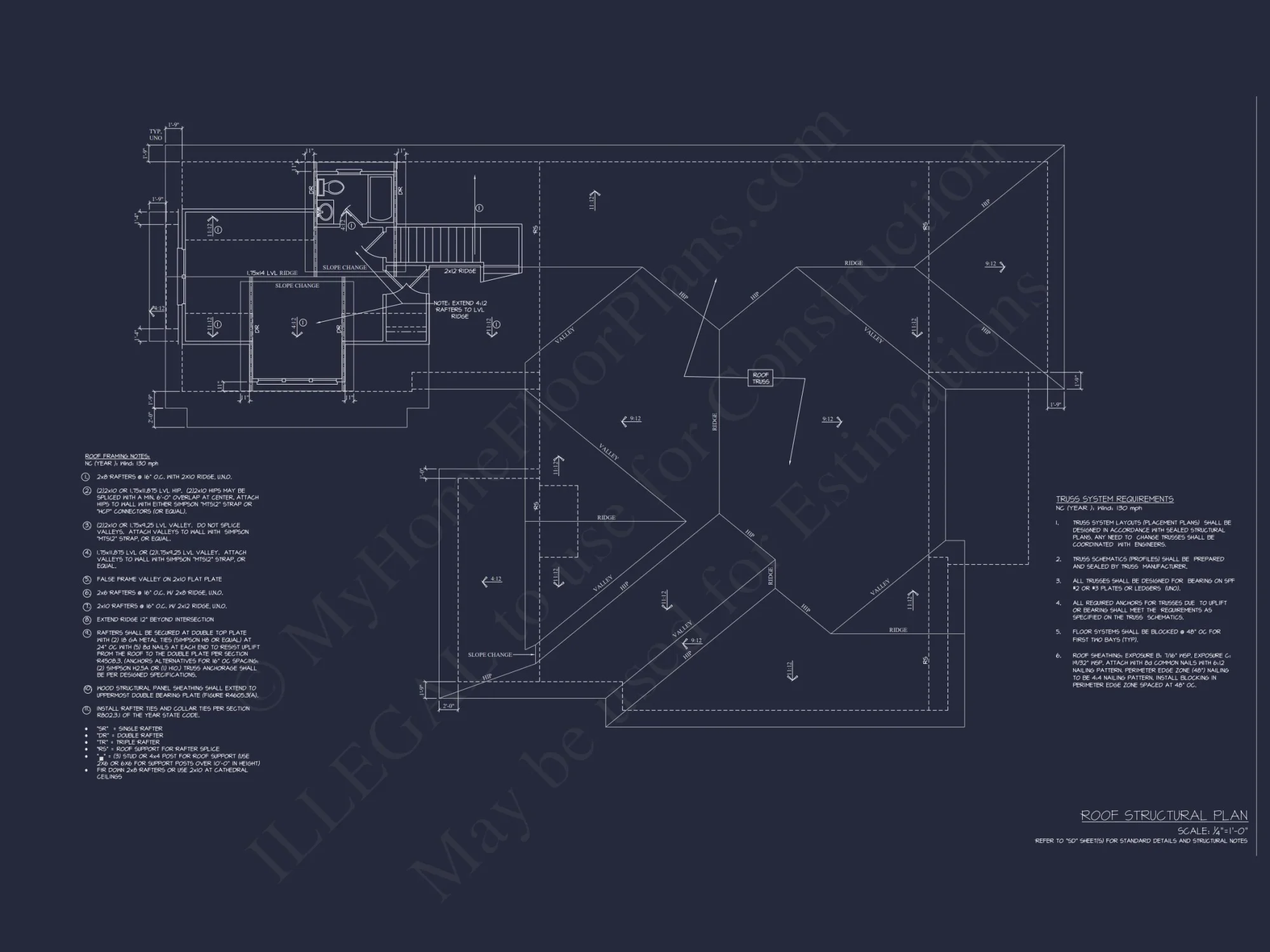 Modern Craftsman house Plan with 1.5 Floors, CAD Designs, and Blueprint