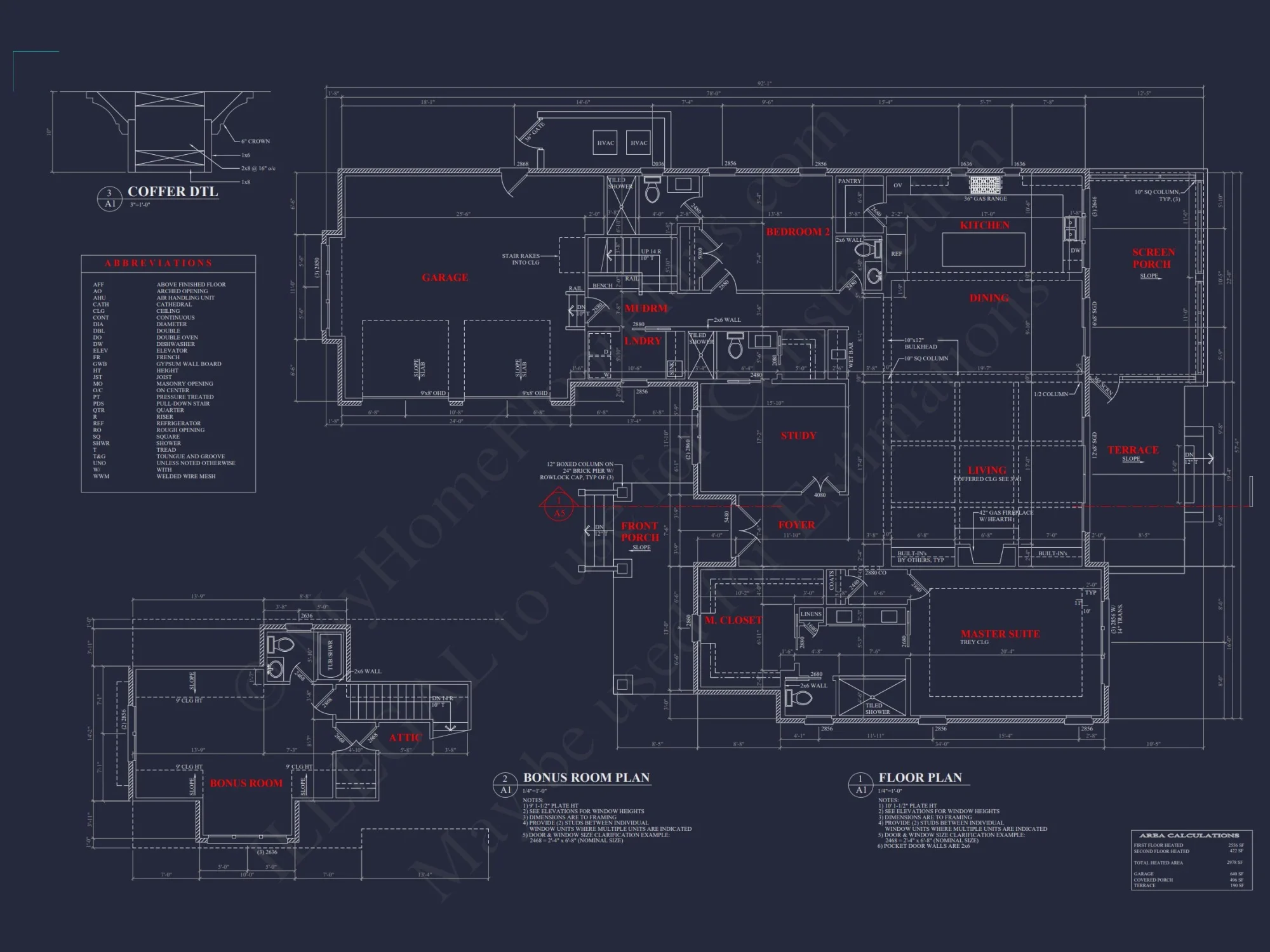 Modern Craftsman house Plan with 1.5 Floors, CAD Designs, and Blueprint