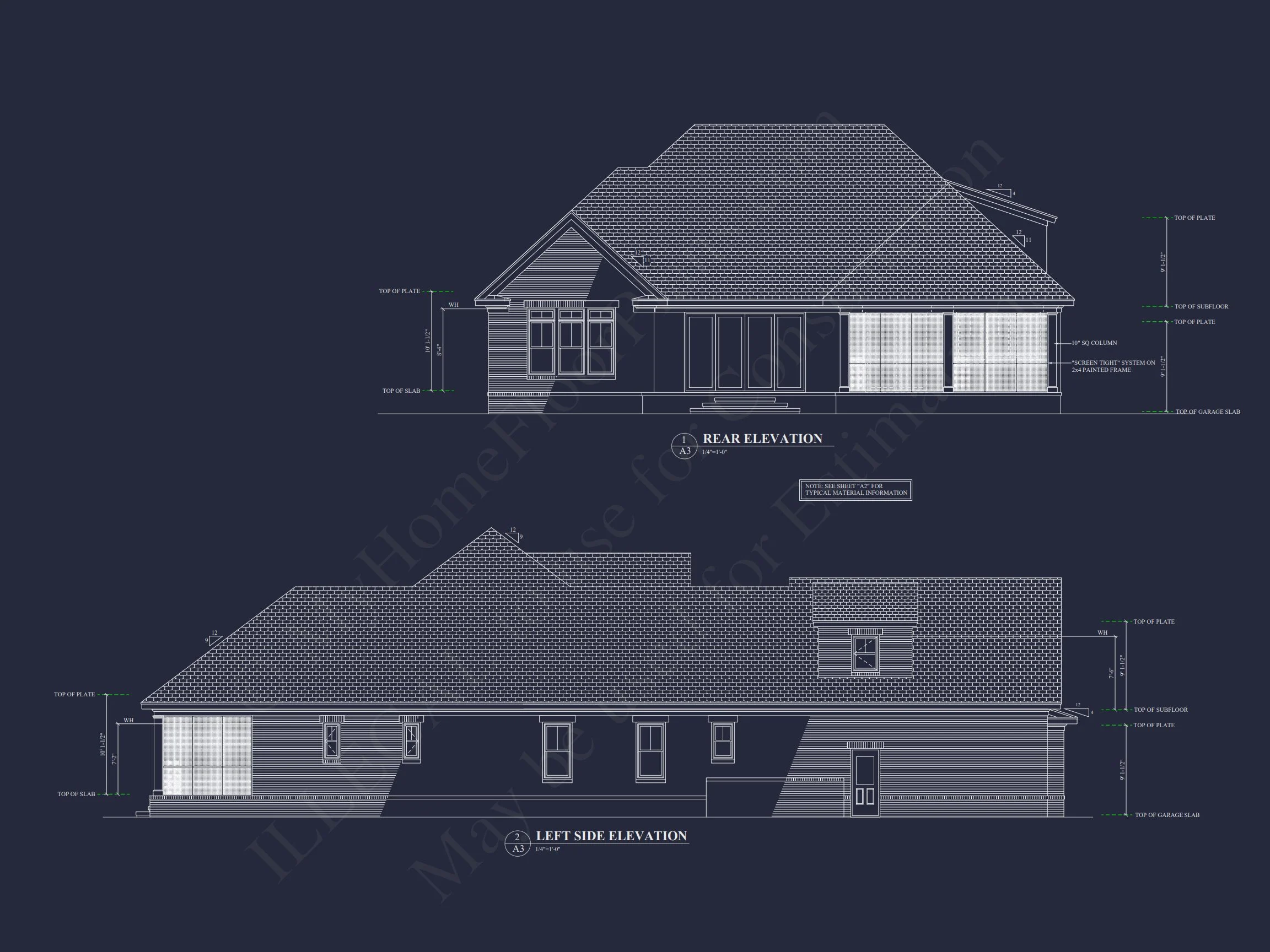 18-1652 HOUSE PLAN - Modern Craftsman House Plan with 1.5 Floors, CAD Designs, and Blueprint 3 Modern Craftsman house Plan with 1.5 Floors, CAD Designs, and Blueprint