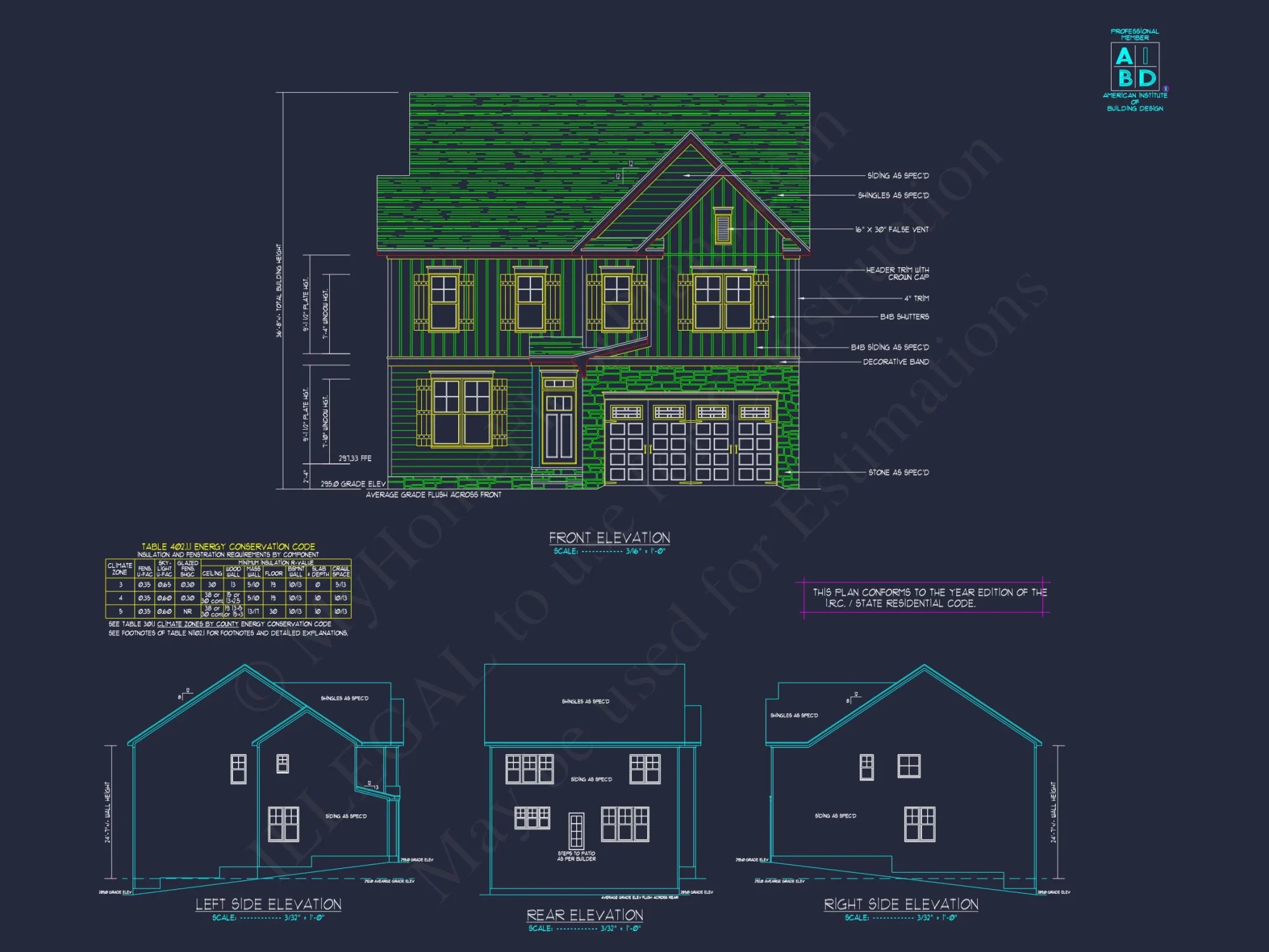 Modern Traditional house Design with CAD Floor Plan & Blueprint