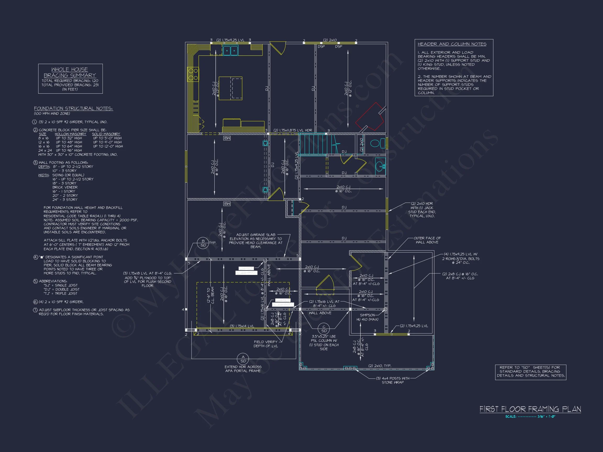 18-1521 HOUSE PLAN - Modern Suburban House Floor Plan with CAD Design Features 10 Modern Suburban house Floor Plan with CAD Design Features