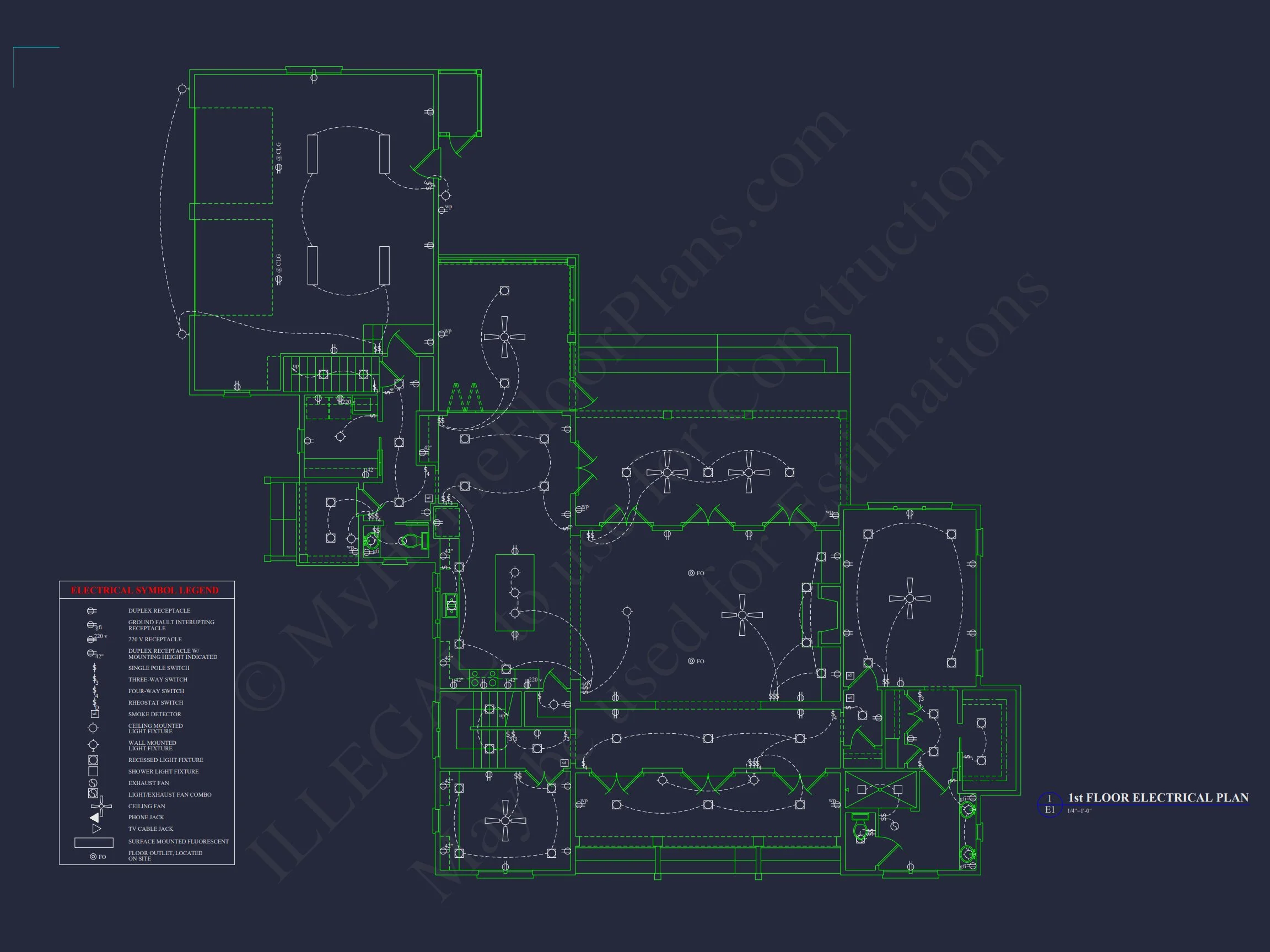 18-1512 HOUSE PLAN - Elegant Southern House Floor Plan with CAD Designs and Blueprint 15 Elegant Southern house Floor Plan with CAD Designs and Blueprint