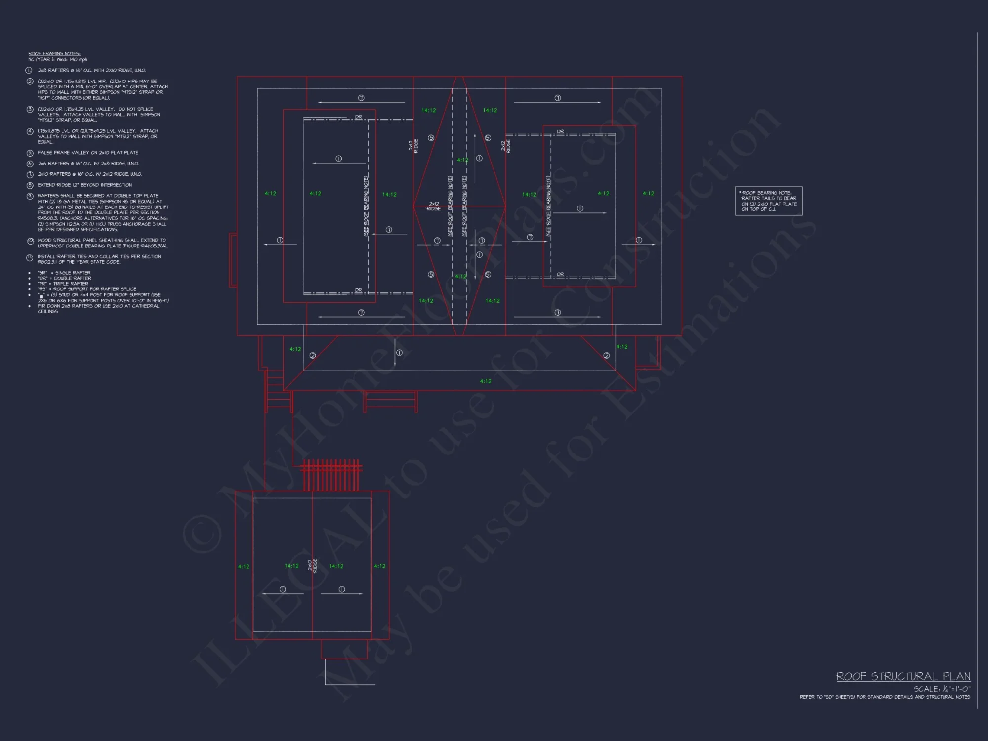 Traditional Craftsman house Plan with Detailed CAD Designs