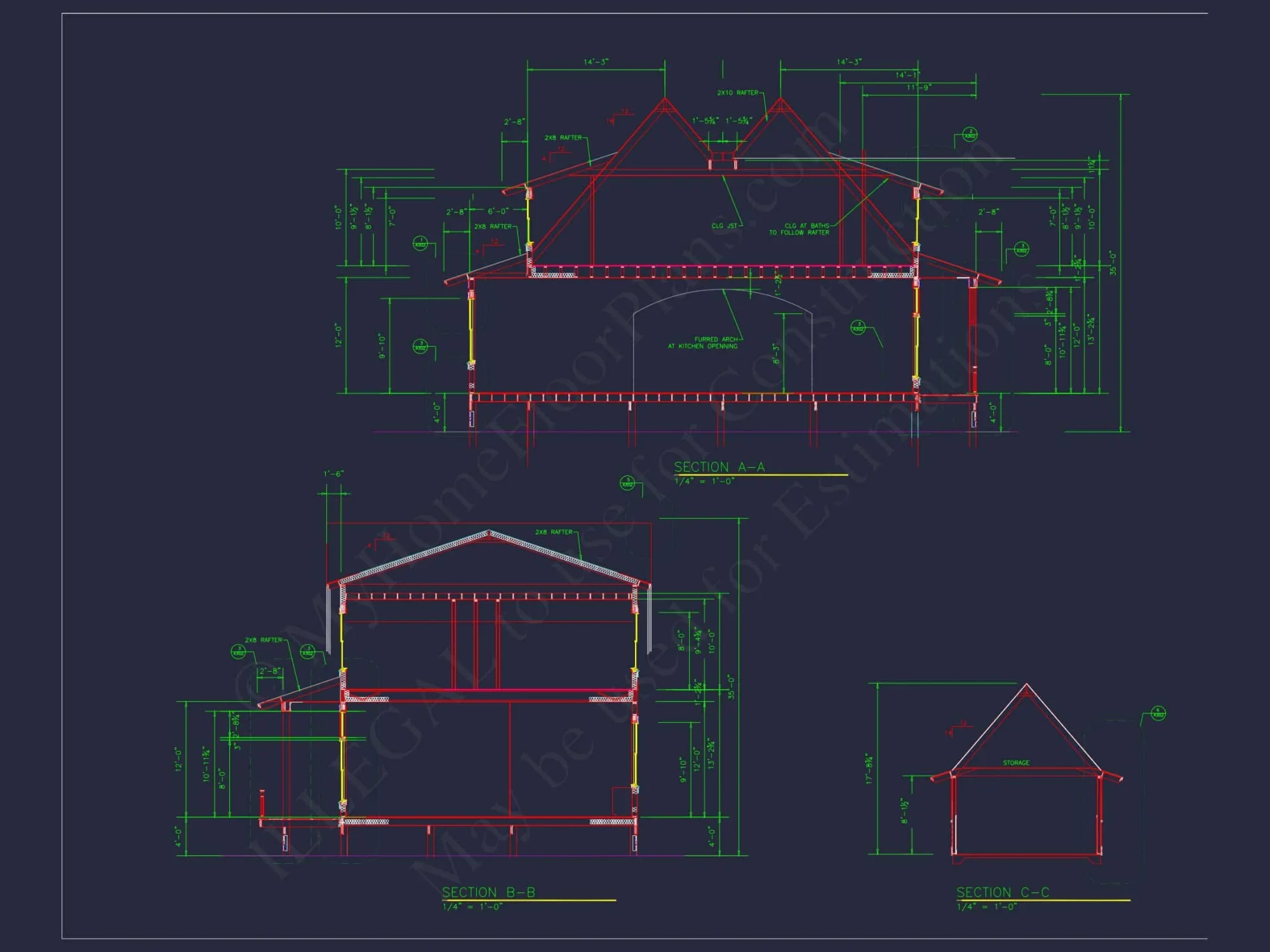 Traditional Craftsman house Plan with Detailed CAD Designs