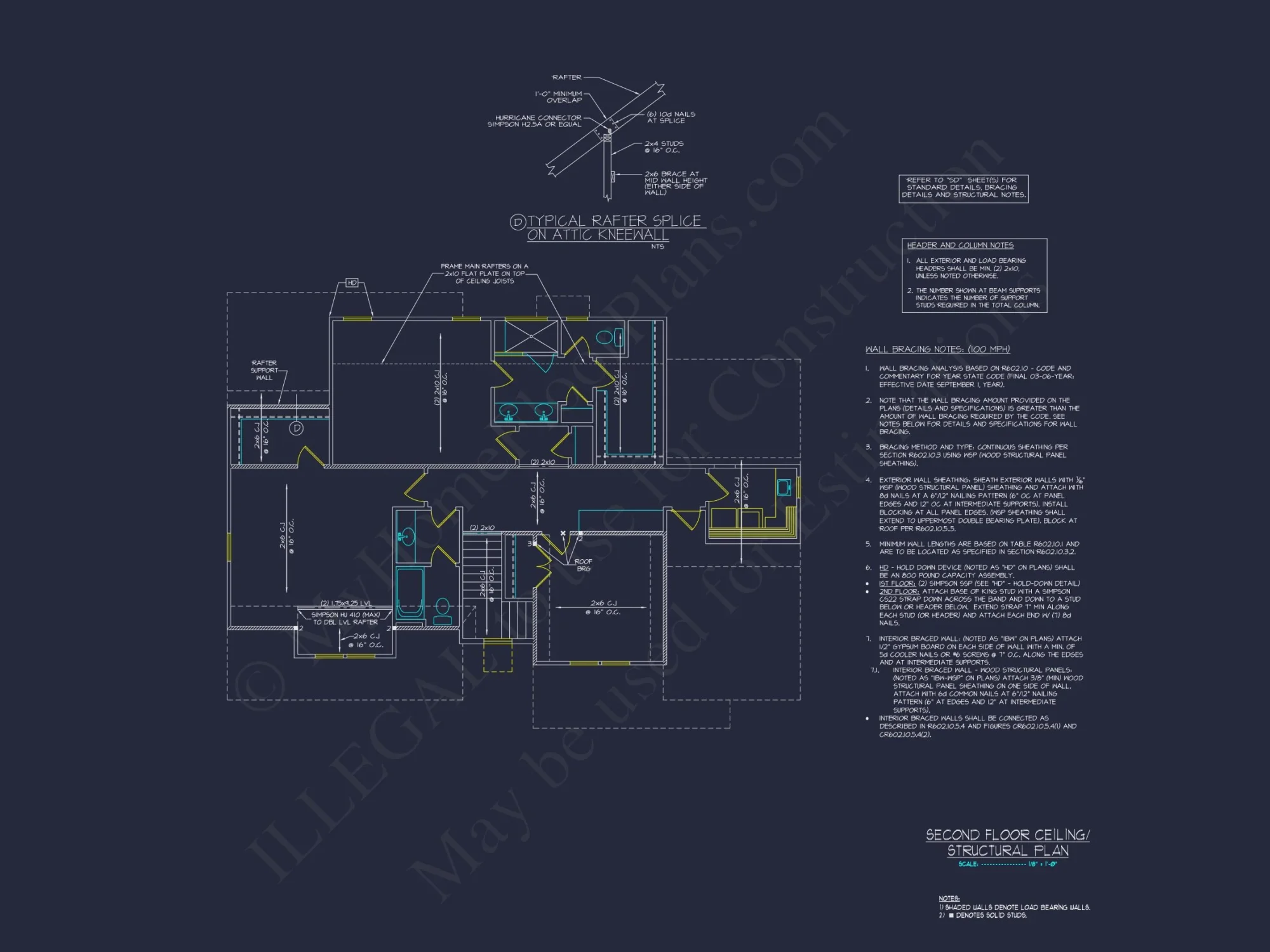Modern Craftsman house Plan with Detailed Floor Blueprint