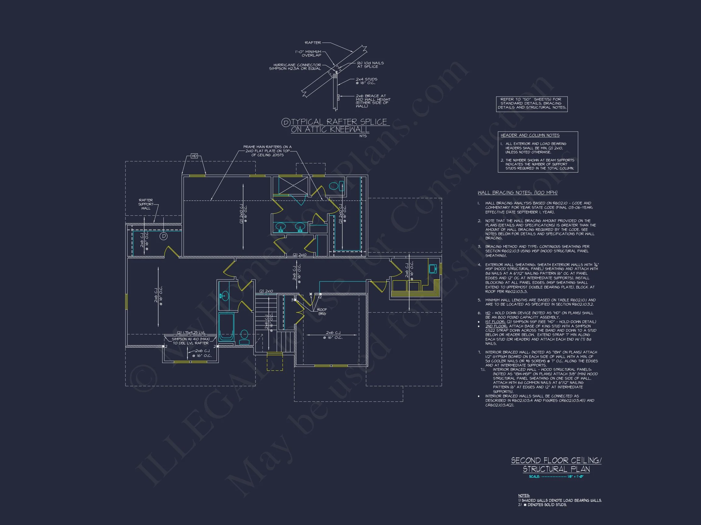 18-1438 HOUSE PLAN - Modern Craftsman House Plan with Detailed Floor Blueprint 10 Modern Craftsman house Plan with Detailed Floor Blueprint