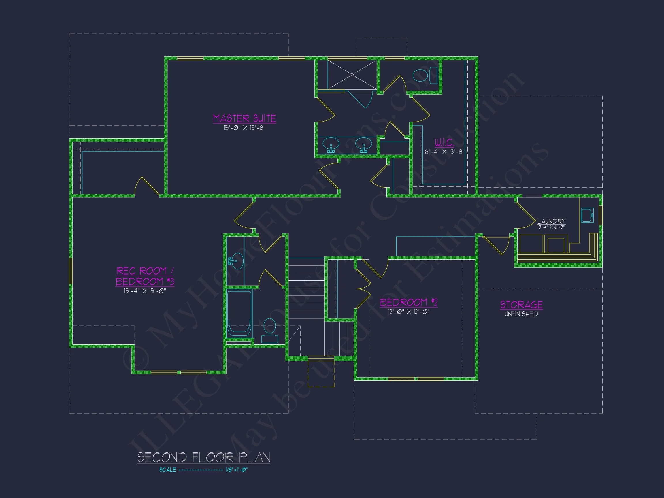 18-1438 HOUSE PLAN - Modern Craftsman House Plan with Detailed Floor Blueprint 6 Modern Craftsman house Plan with Detailed Floor Blueprint