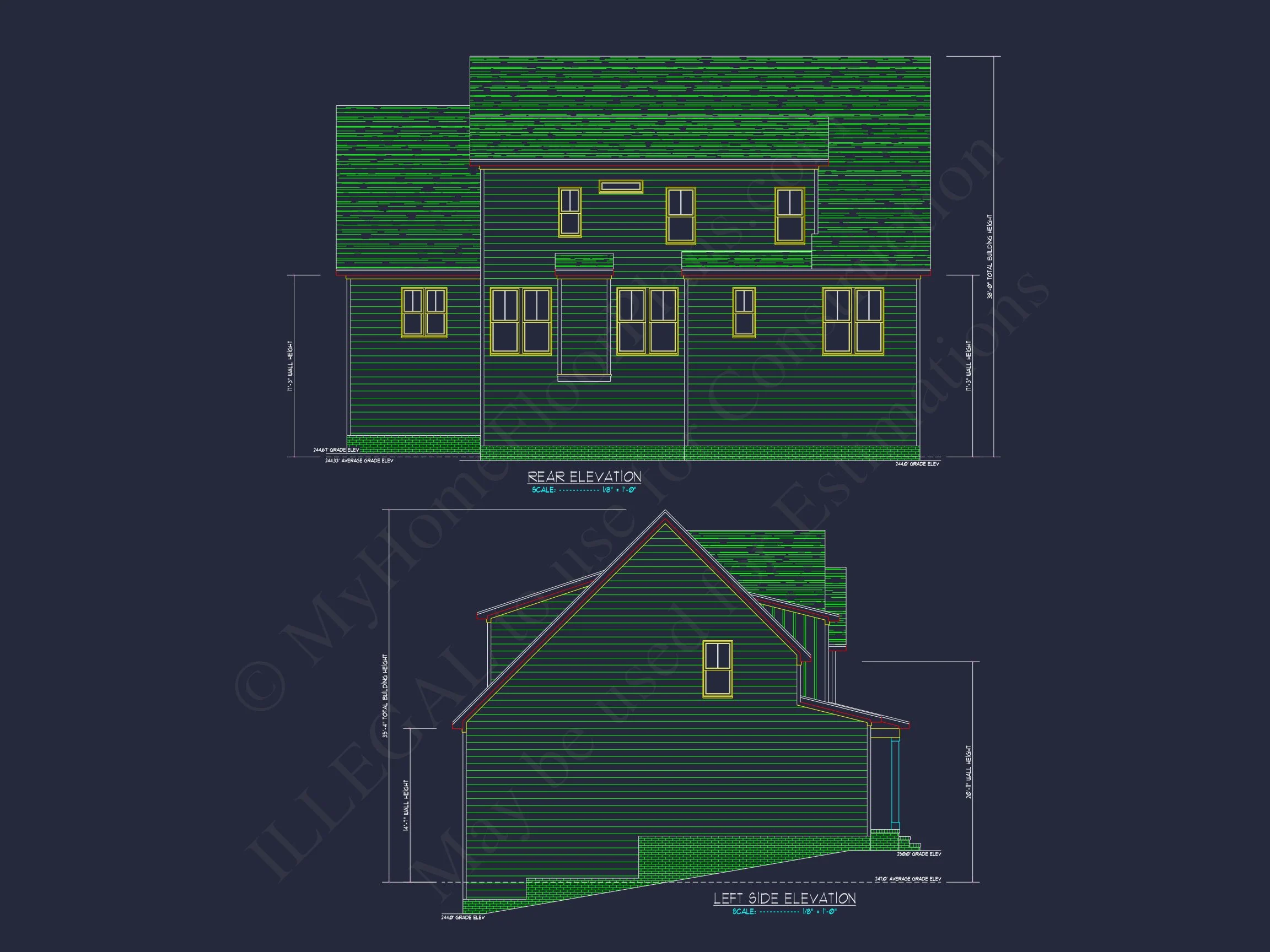 18-1438 HOUSE PLAN - Modern Craftsman House Plan with Detailed Floor Blueprint 3 Modern Craftsman house Plan with Detailed Floor Blueprint