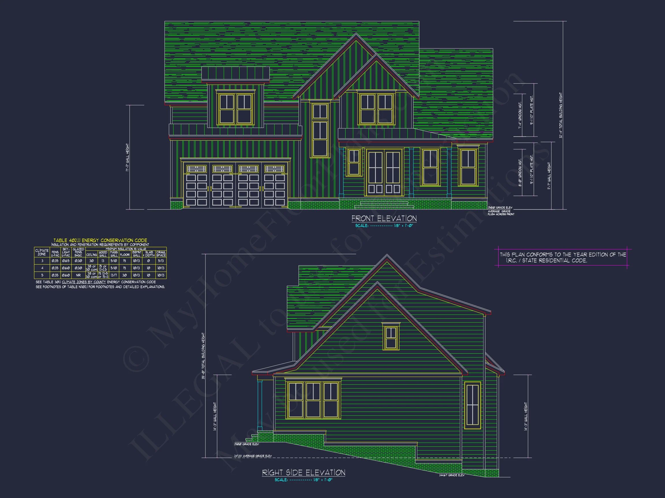 18-1438 HOUSE PLAN - Modern Craftsman House Plan with Detailed Floor Blueprint 2 Modern Craftsman house Plan with Detailed Floor Blueprint