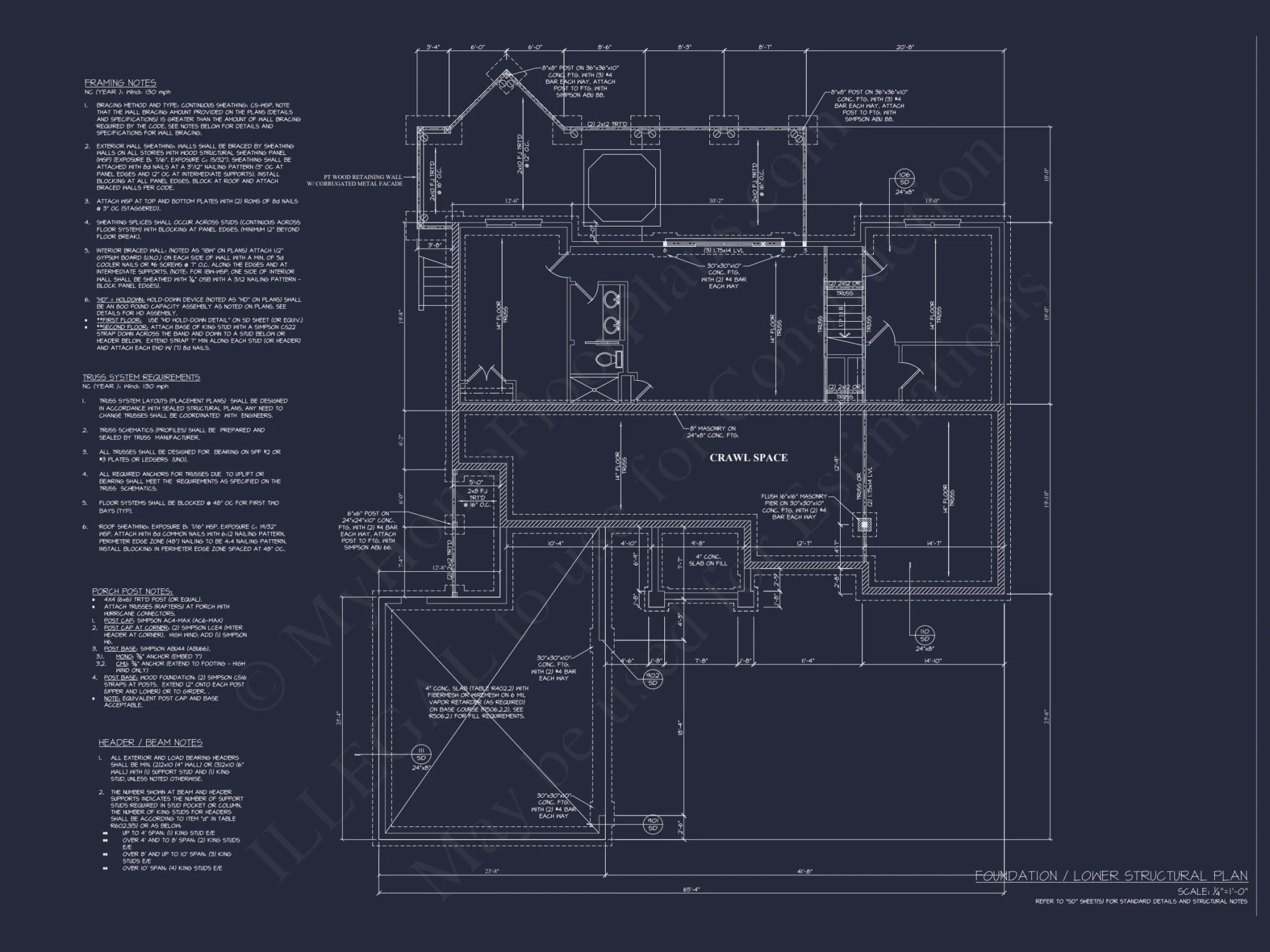 Craftsman house Plan with 2 Floors, CAD Designs & Open Layout
