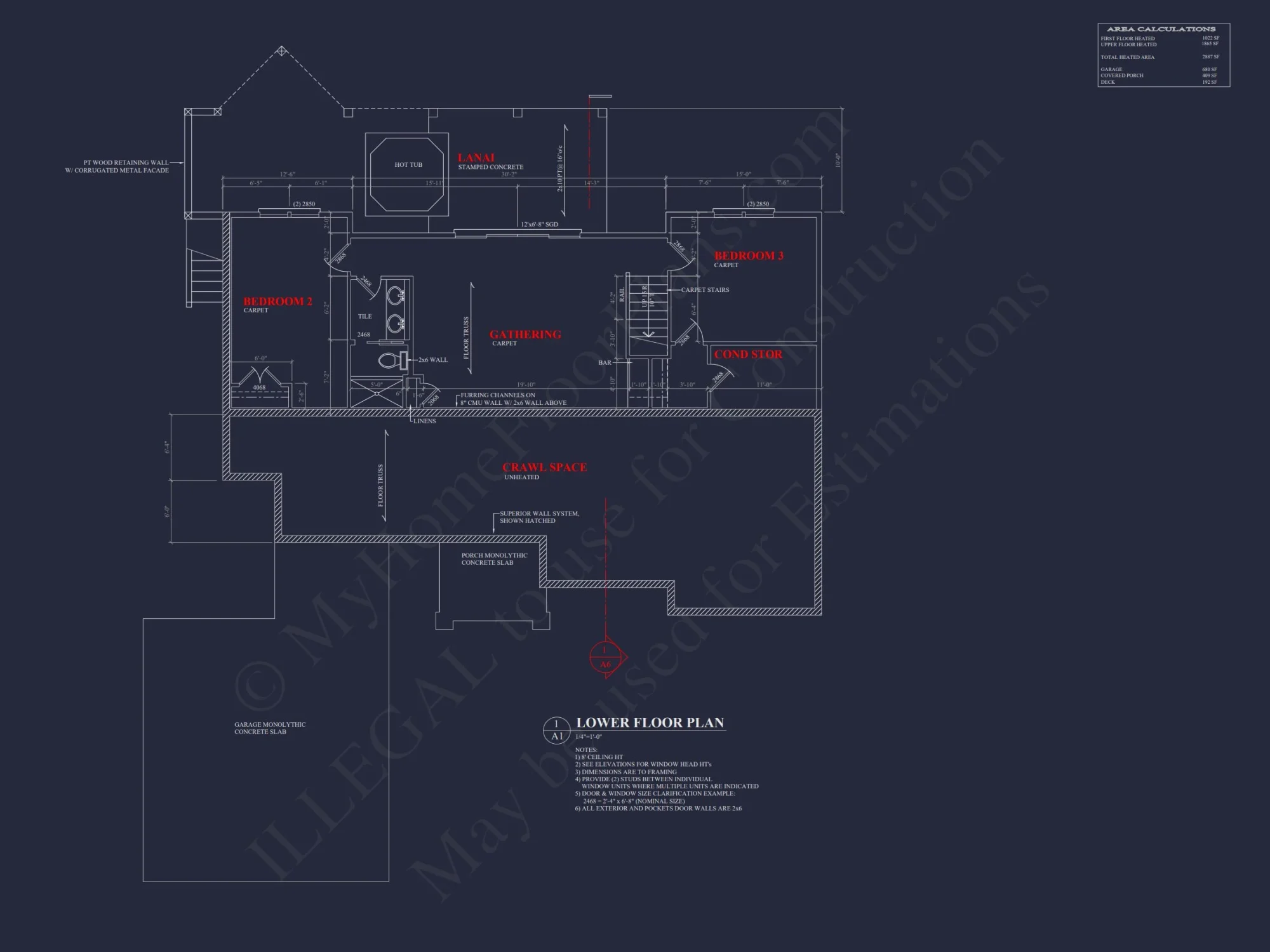 Craftsman house Plan with 2 Floors, CAD Designs & Open Layout