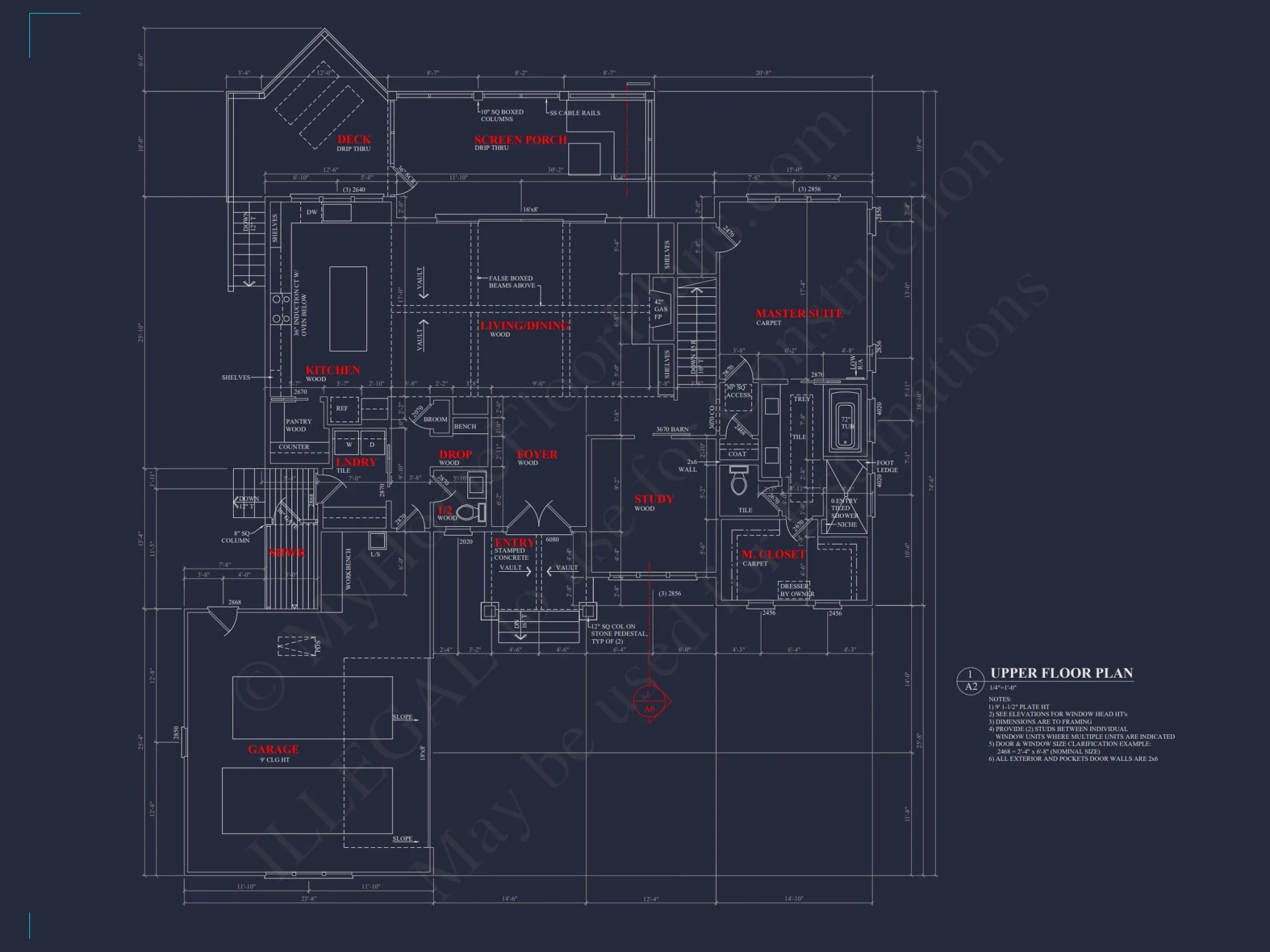 Craftsman house Plan with 2 Floors, CAD Designs & Open Layout
