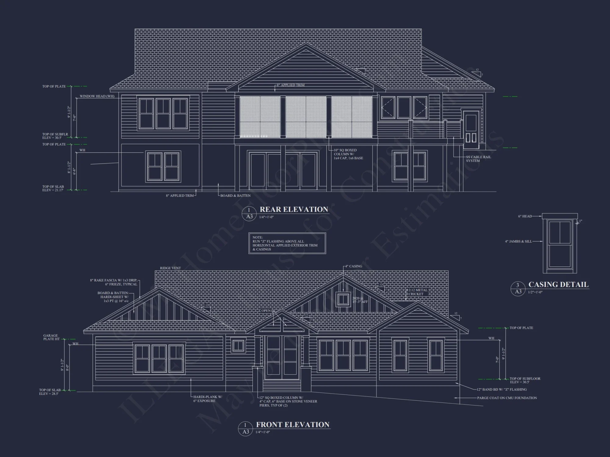 Craftsman house Plan with 2 Floors, CAD Designs & Open Layout