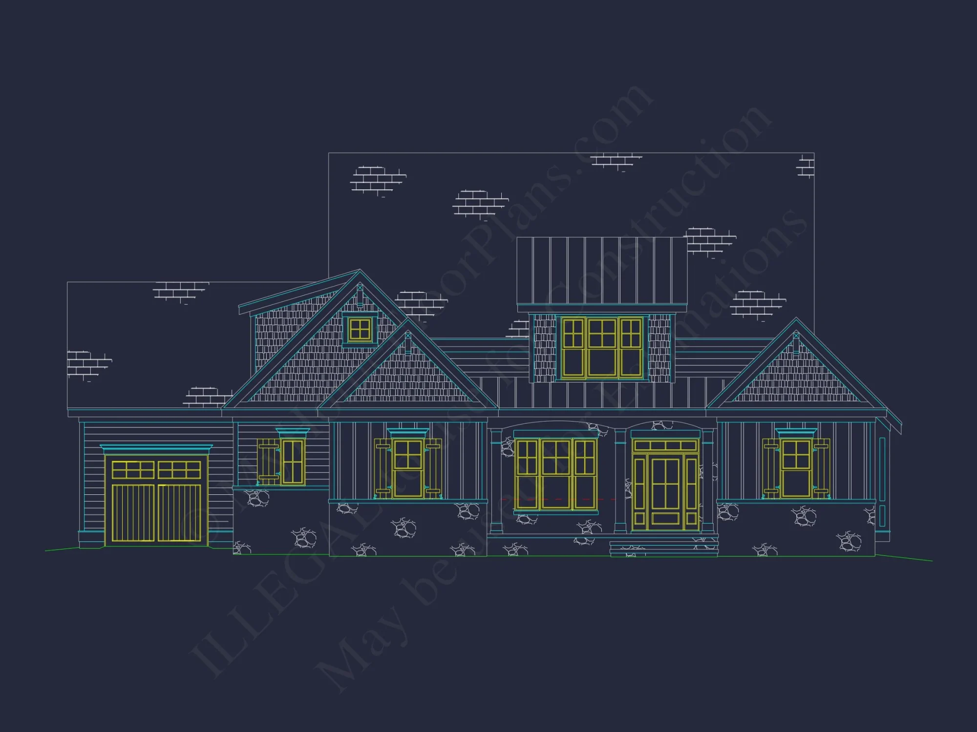 Spacious house Plan with Stunning CAD Floor Plan Designs