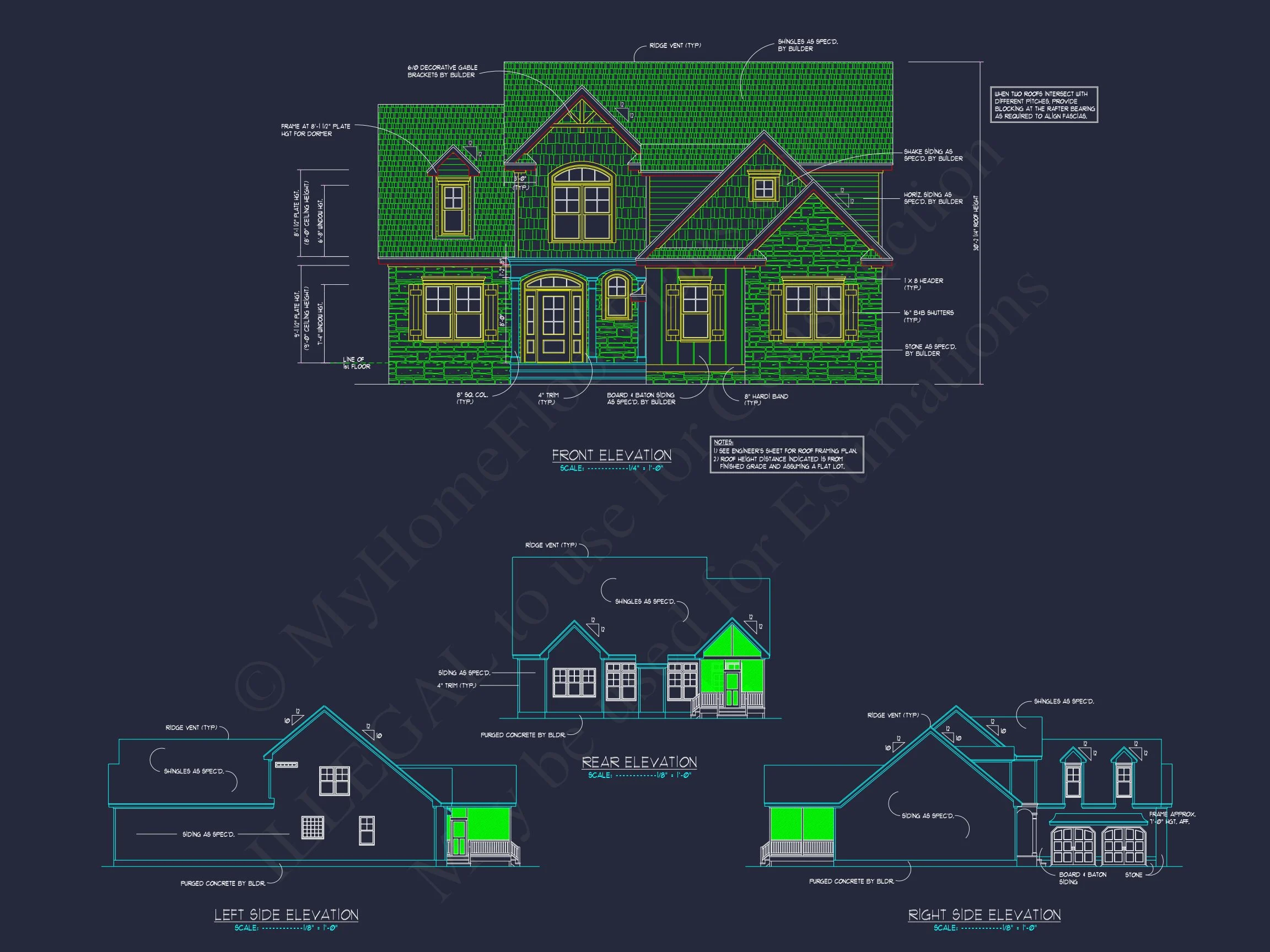 18-1304 HOUSE PLAN - Traditional Craftsman House Plan with 1.5 Floors and Open Design 2 Traditional Craftsman house Plan with 1.5 Floors and Open Design