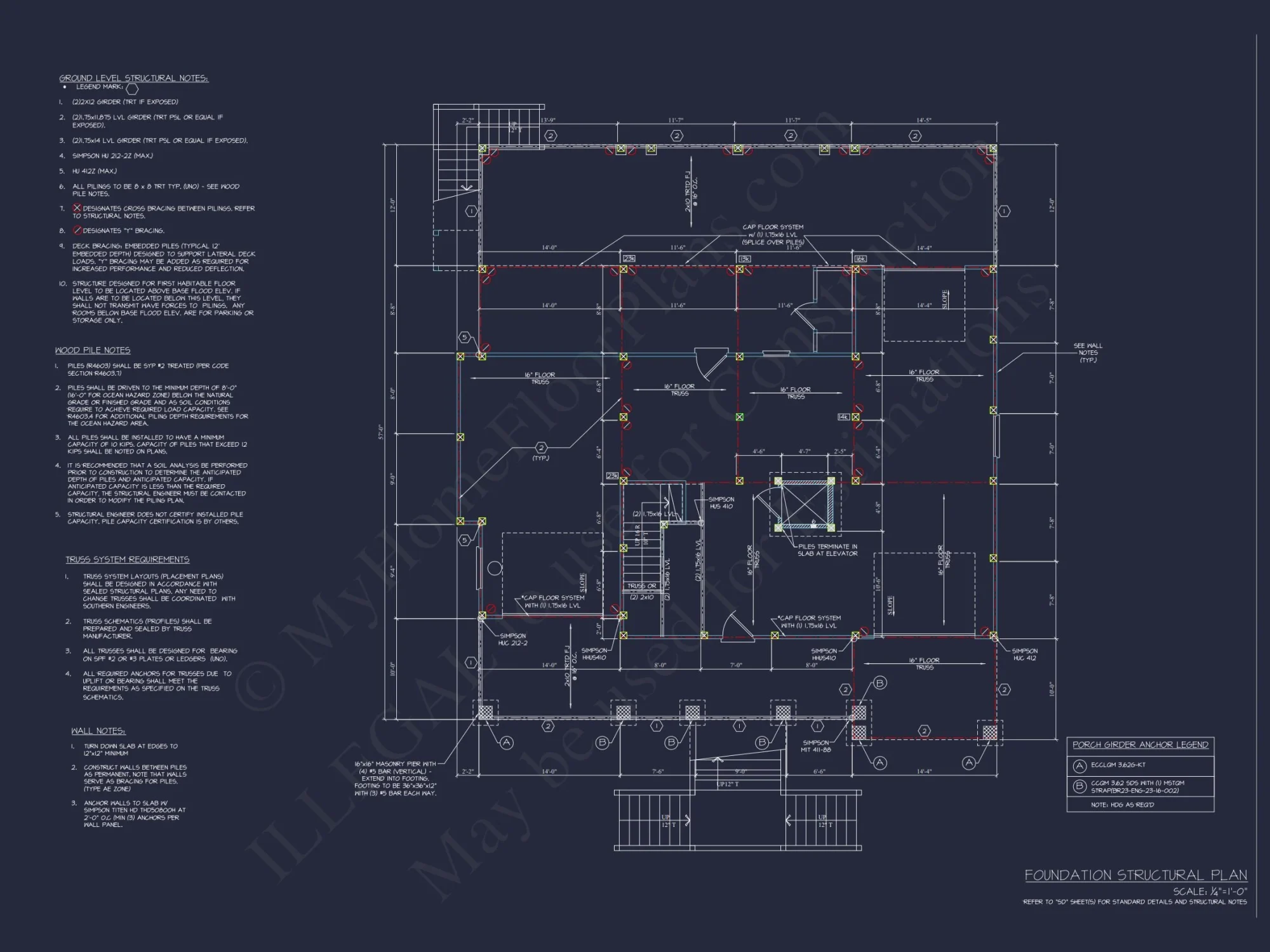 Modern Coastal house Plan with CAD-Designed Architectural Floors