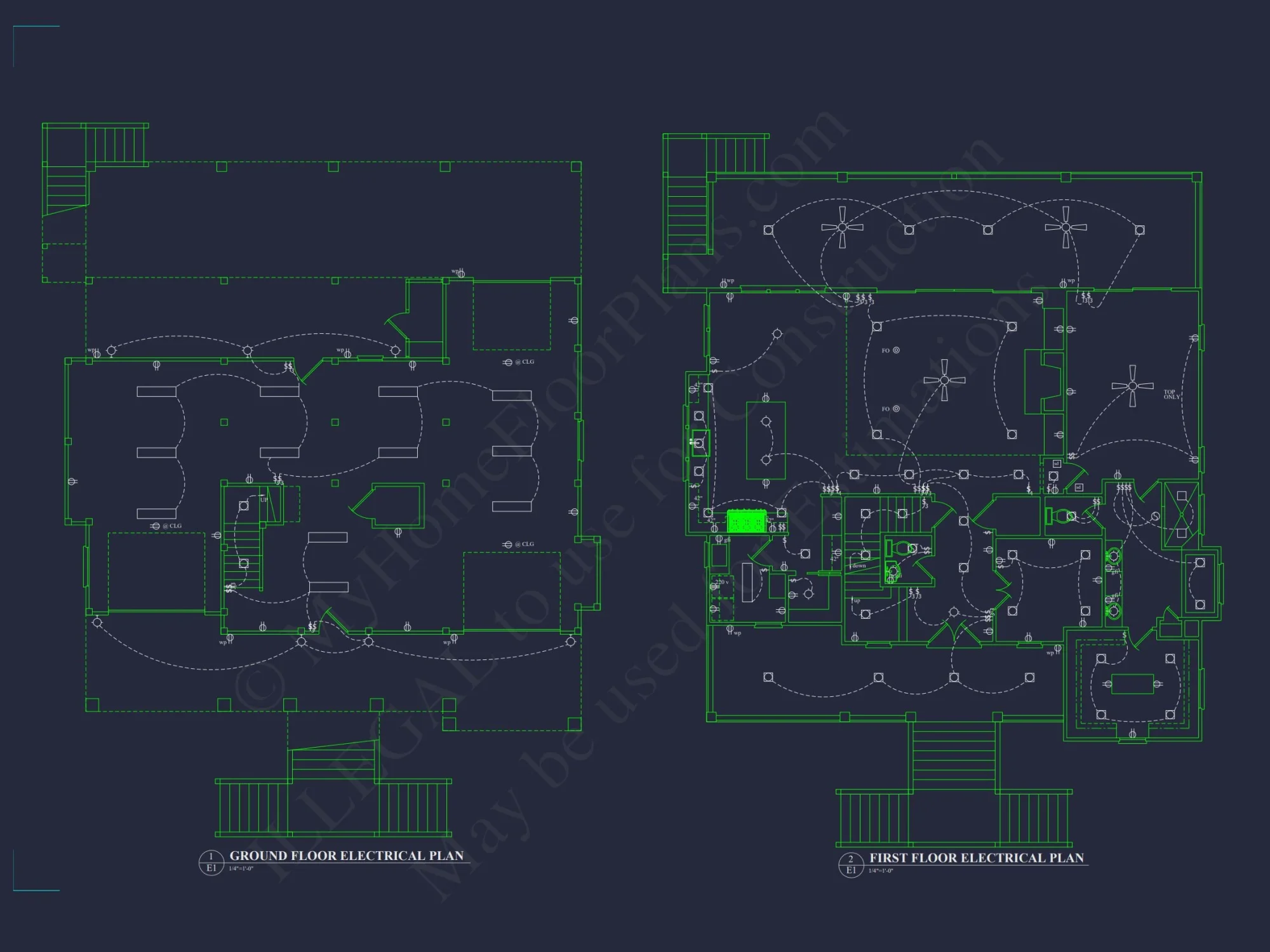 Modern Coastal house Plan with CAD-Designed Architectural Floors