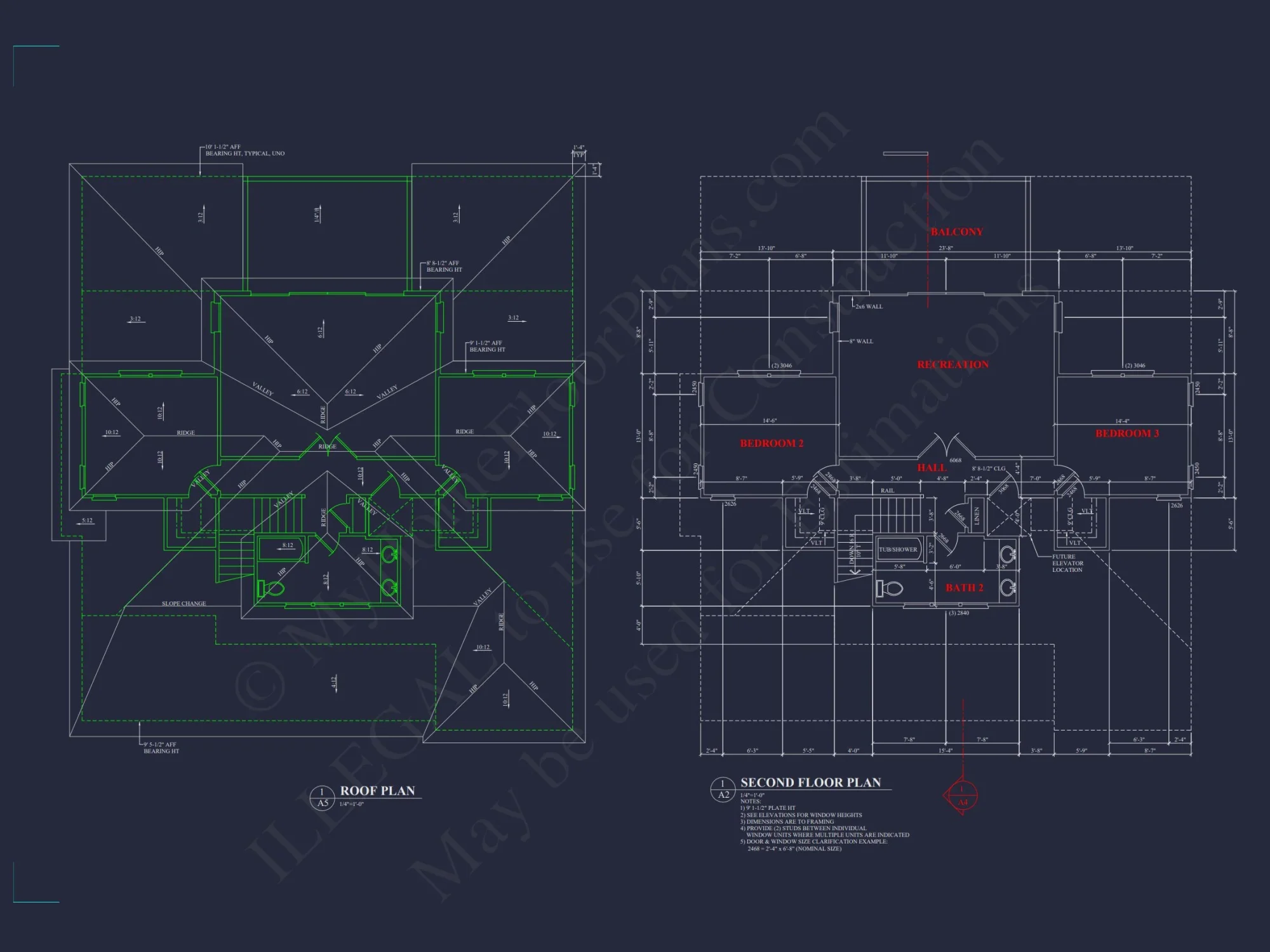 Modern Coastal house Plan with CAD-Designed Architectural Floors