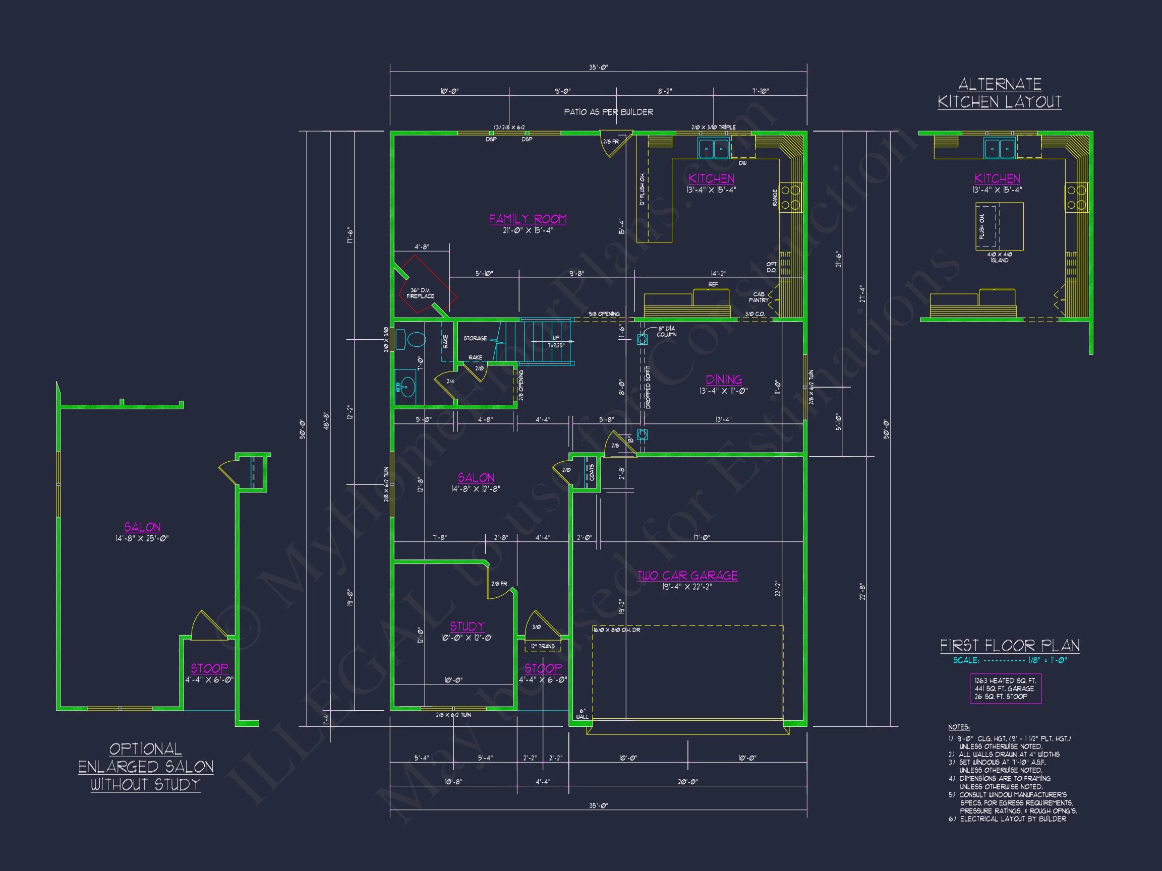 18-1165 HOUSE PLAN - House Plan with 2 Floors, 4 Beds, CAD Blueprint & Designs 6 house Plan with 2 Floors, 4 Beds, CAD Blueprint & Designs