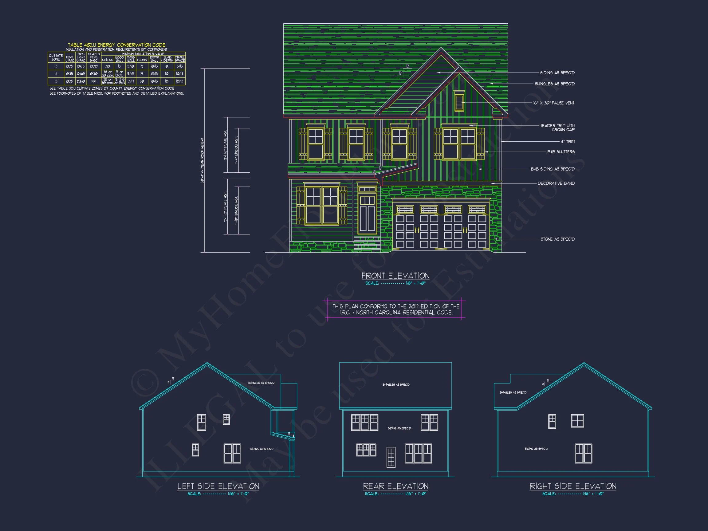 18-1165 HOUSE PLAN - House Plan with 2 Floors, 4 Beds, CAD Blueprint & Designs 4 house Plan with 2 Floors, 4 Beds, CAD Blueprint & Designs