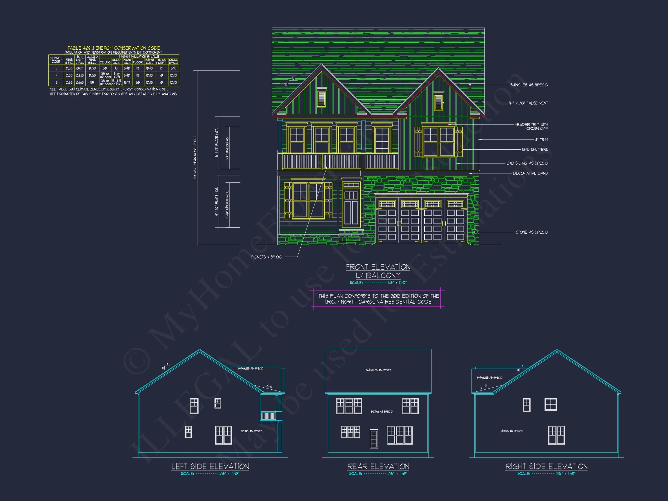 18-1165 HOUSE PLAN - House Plan with 2 Floors, 4 Beds, CAD Blueprint & Designs 3 house Plan with 2 Floors, 4 Beds, CAD Blueprint & Designs
