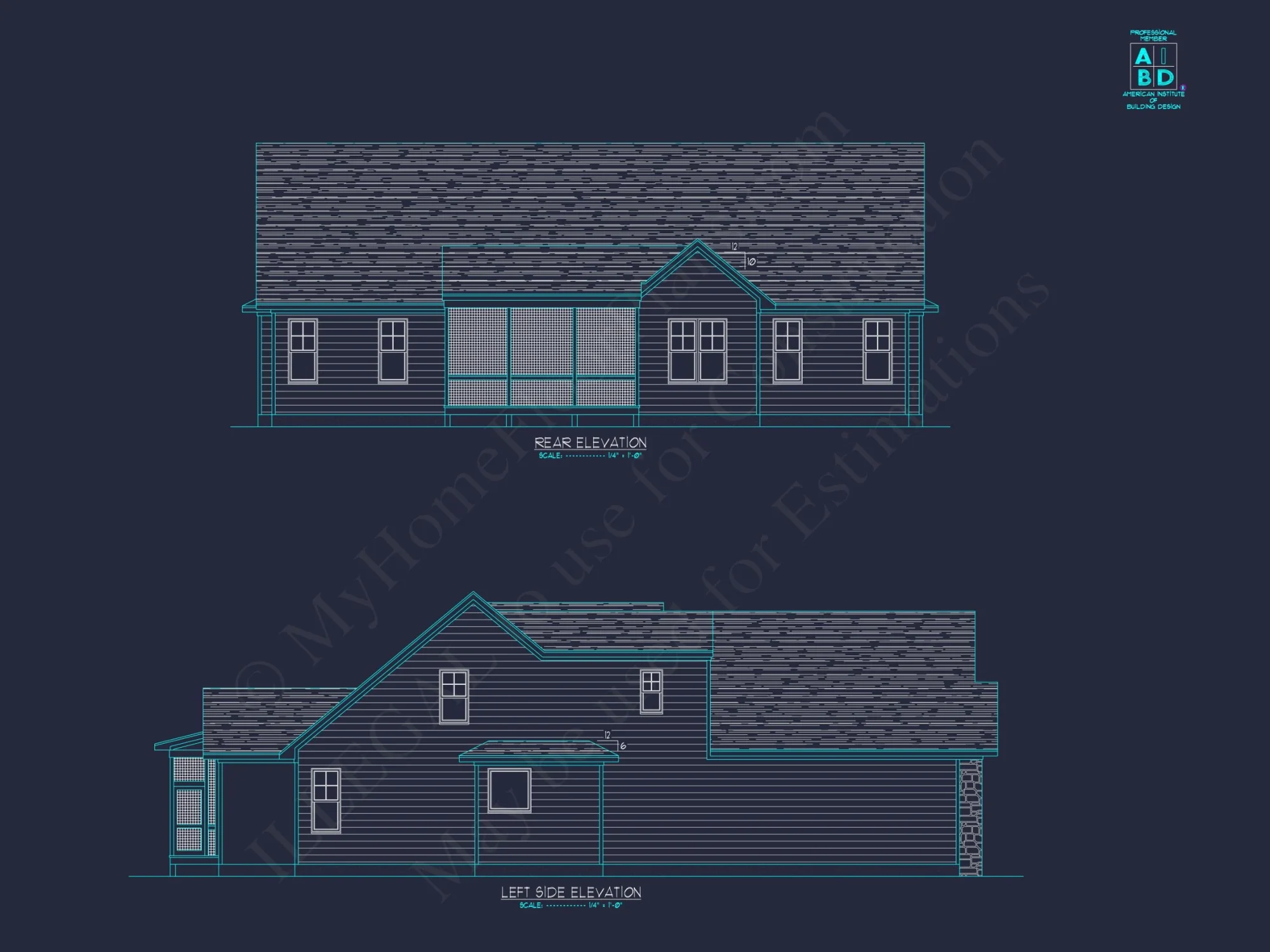 Craftsman Floor Plan with Bonus Room, CAD Blueprint & Designs