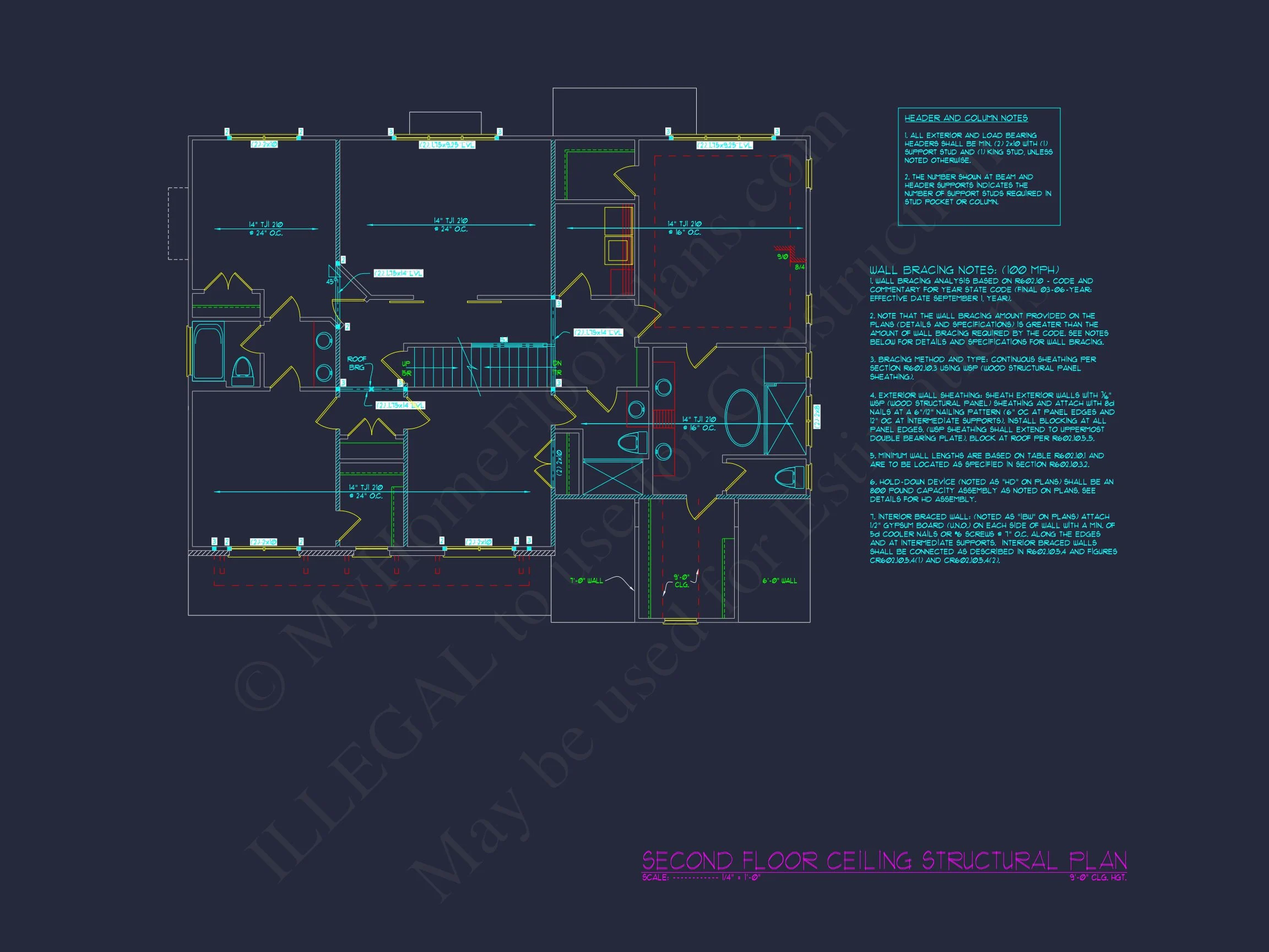 17-2128 HOUSE PLAN - Modern 3 Story House Plan with CAD Designs & Blueprints 14 Modern 3 Story house Plan with CAD Designs & Blueprints