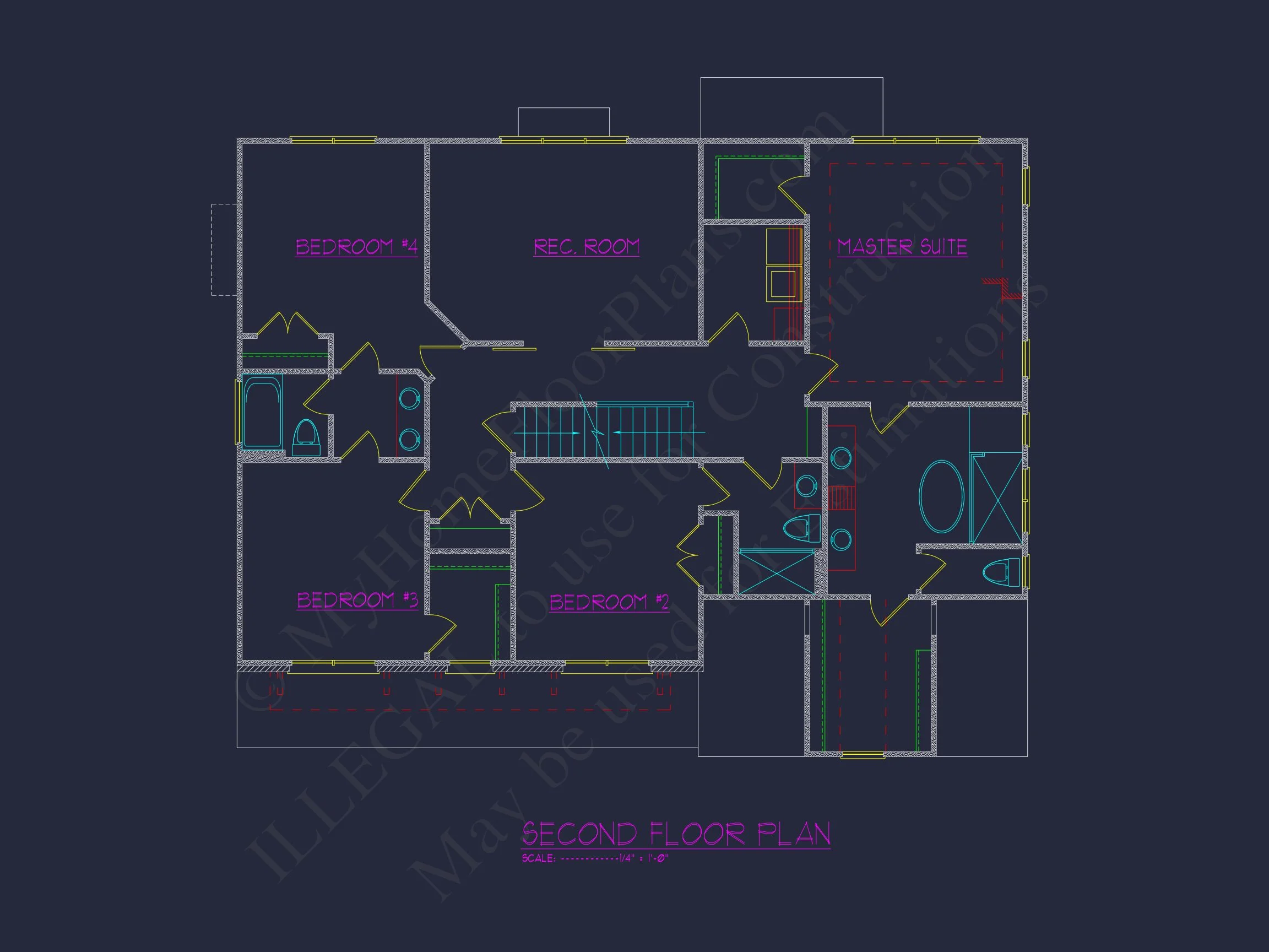 17-2128 HOUSE PLAN - Modern 3 Story House Plan with CAD Designs & Blueprints 7 Modern 3 Story house Plan with CAD Designs & Blueprints