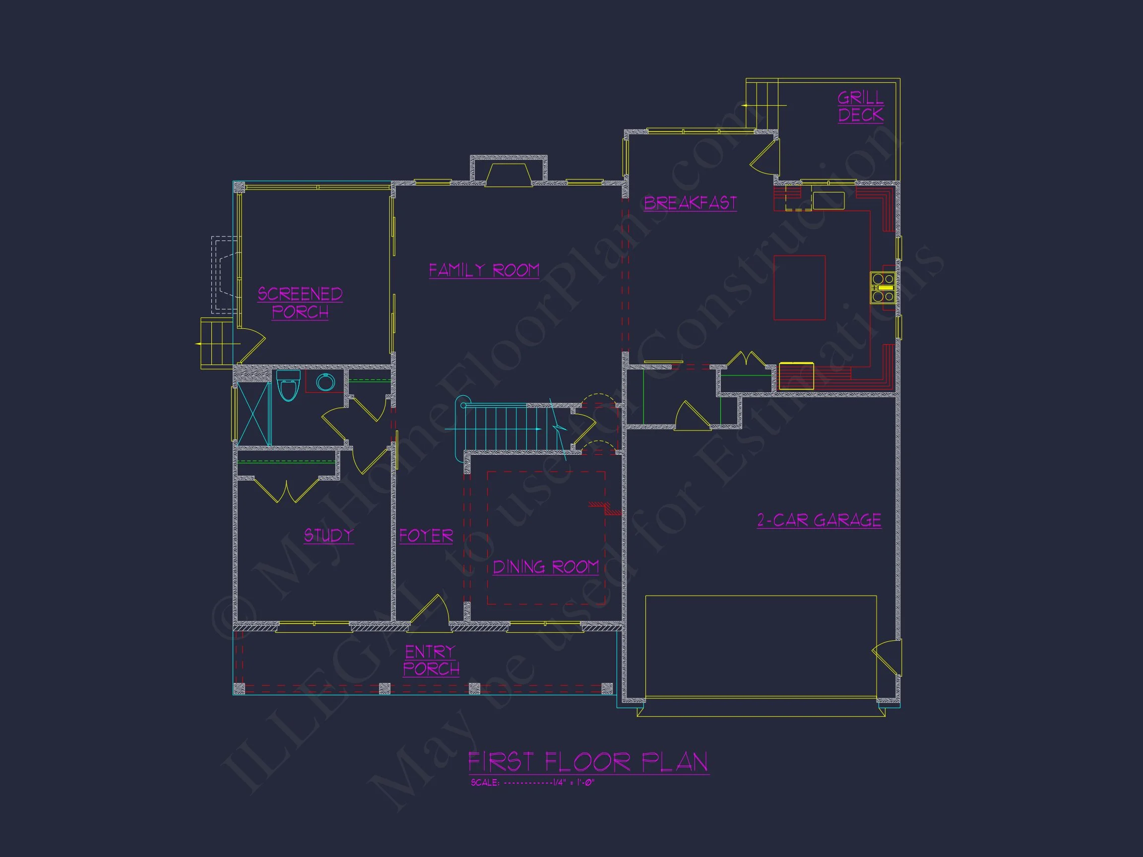 17-2128 HOUSE PLAN - Modern 3 Story House Plan with CAD Designs & Blueprints 6 Modern 3 Story house Plan with CAD Designs & Blueprints