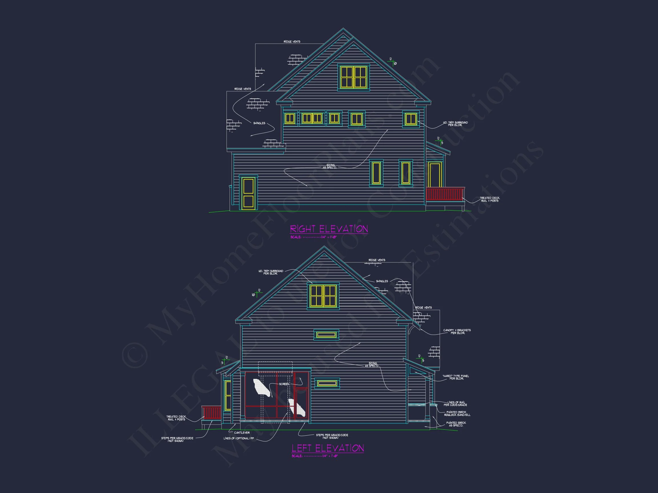 17-2128 HOUSE PLAN - Modern 3 Story House Plan with CAD Designs & Blueprints 5 Modern 3 Story house Plan with CAD Designs & Blueprints