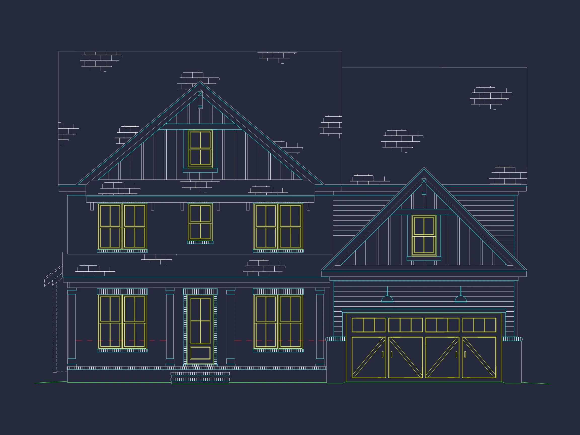 17-2128 HOUSE PLAN - Modern 3 Story House Plan with CAD Designs & Blueprints 3 Modern 3 Story house Plan with CAD Designs & Blueprints