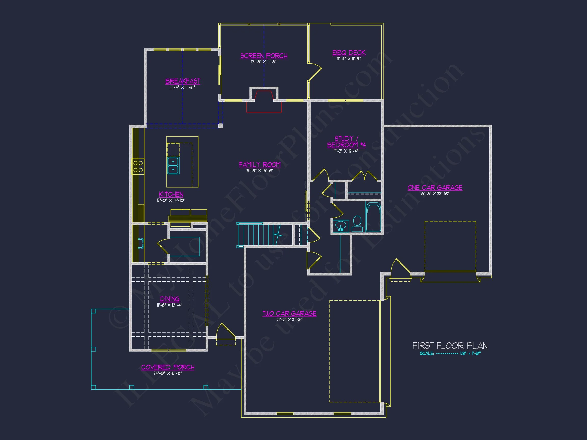 17-1704 HOUSE PLAN - Elegant House Plan with 2-Story Floor Plan and CAD Designs 6 Elegant house Plan with 2-Story Floor Plan and CAD Designs