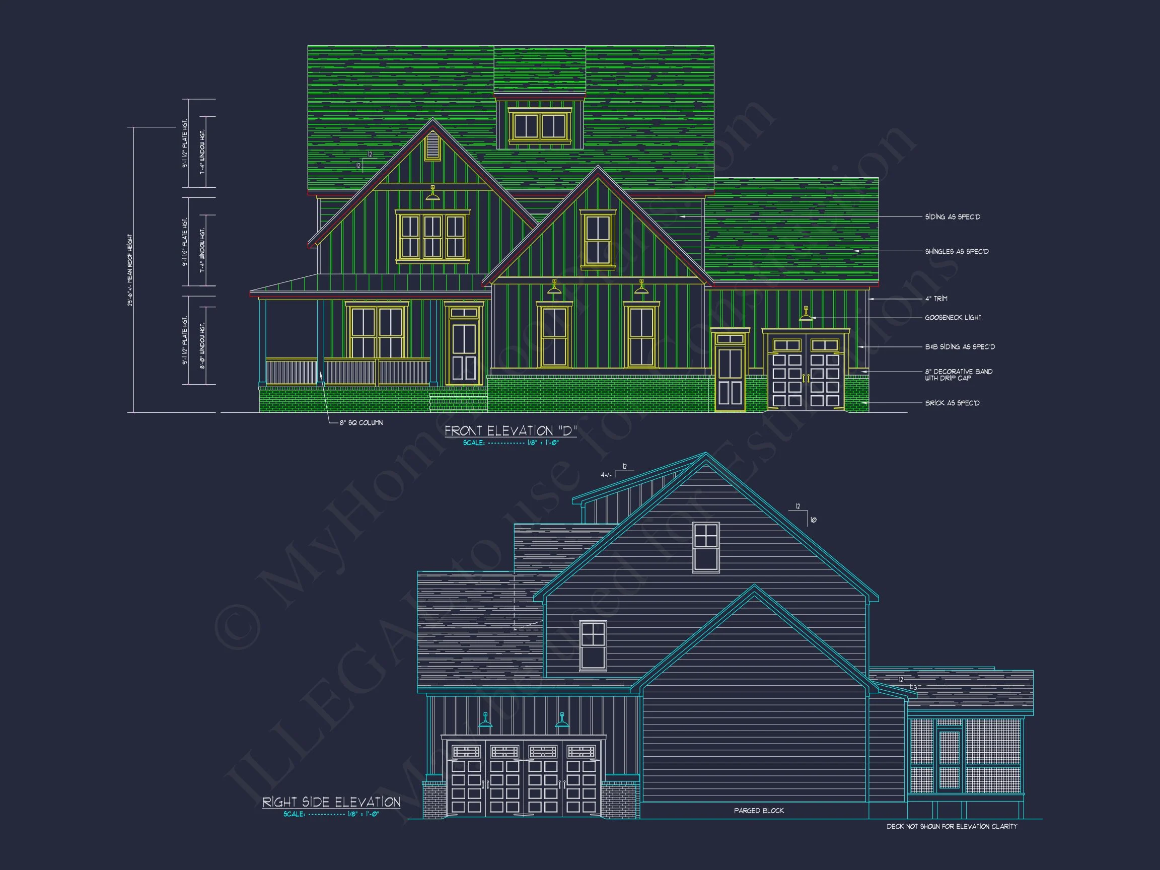 17-1704 HOUSE PLAN - Elegant House Plan with 2-Story Floor Plan and CAD Designs 4 Elegant house Plan with 2-Story Floor Plan and CAD Designs