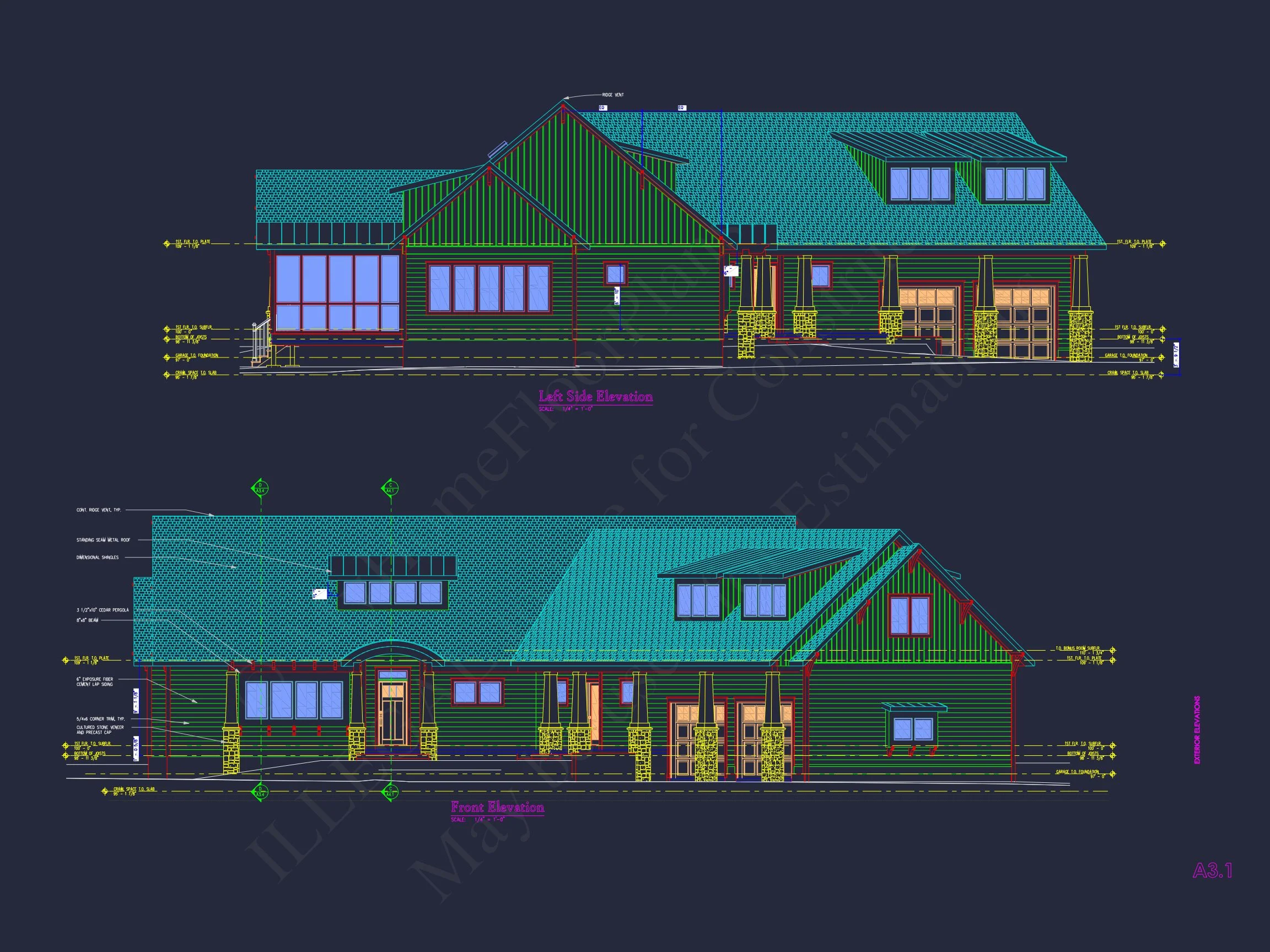 17-1676 HOUSE PLAN - Charming Craftsman House Plan with 1.5 Floors and Angled Garage 4 Charming Craftsman house Plan with 1.5 Floors and Angled Garage