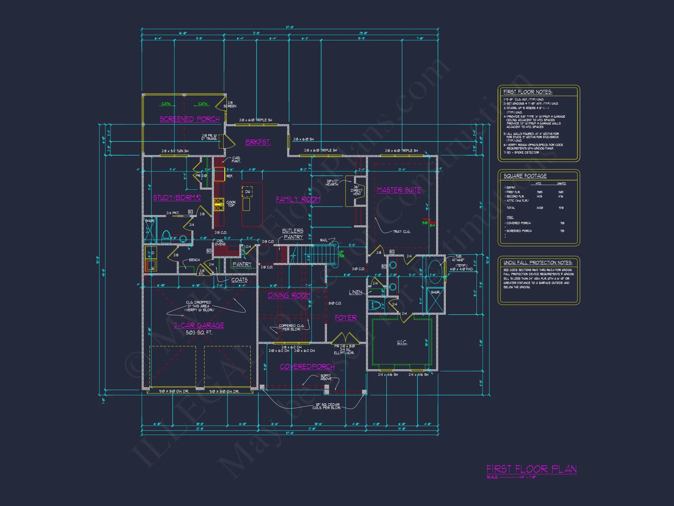 17-1577 HOUSE PLAN - Craftsman House Plan with 2 Floors, CAD Designs & Features 8 Craftsman house Plan with 2 Floors, CAD Designs & Features
