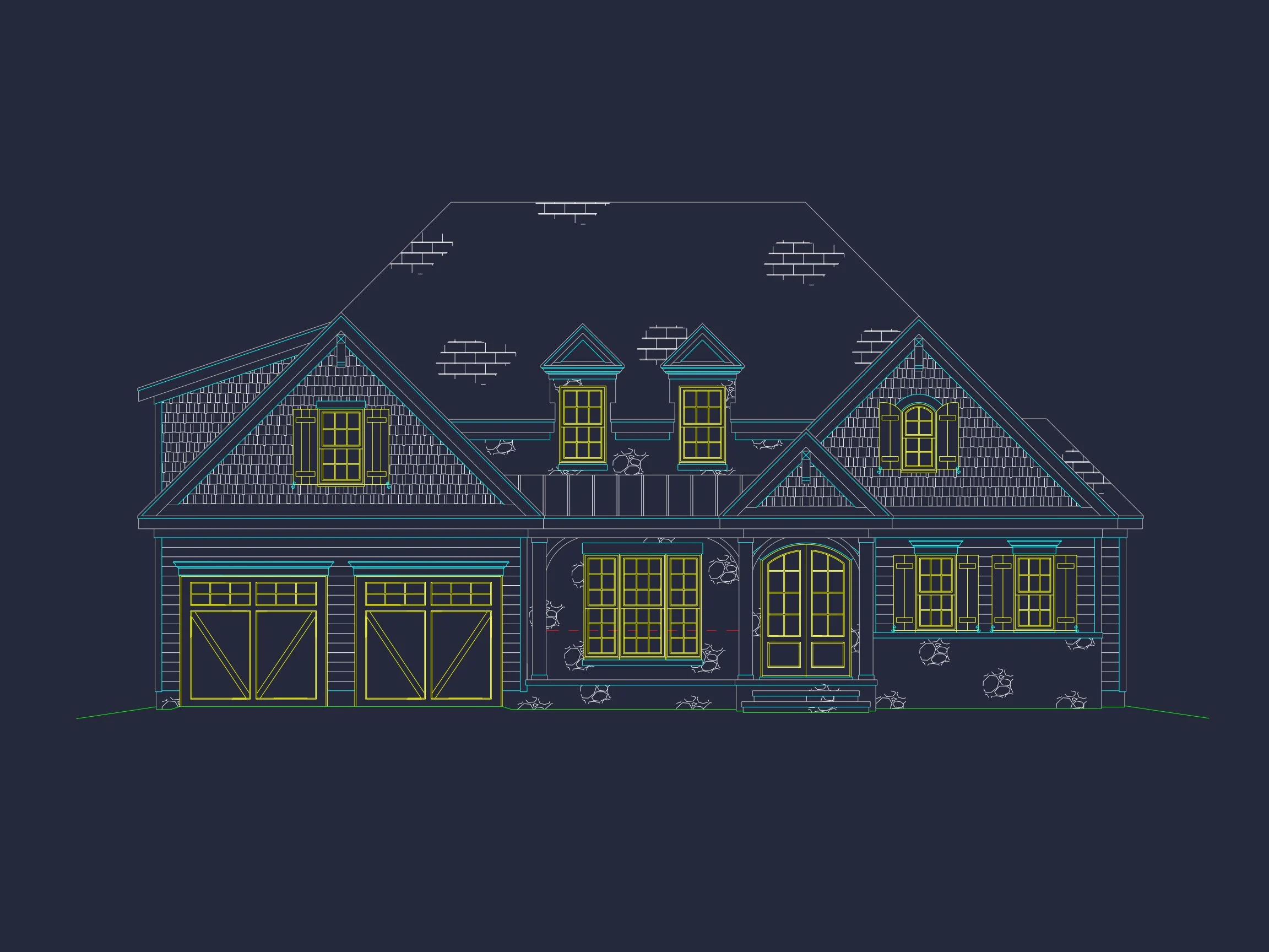 17-1577 HOUSE PLAN - Craftsman House Plan with 2 Floors, CAD Designs & Features 3 Craftsman house Plan with 2 Floors, CAD Designs & Features
