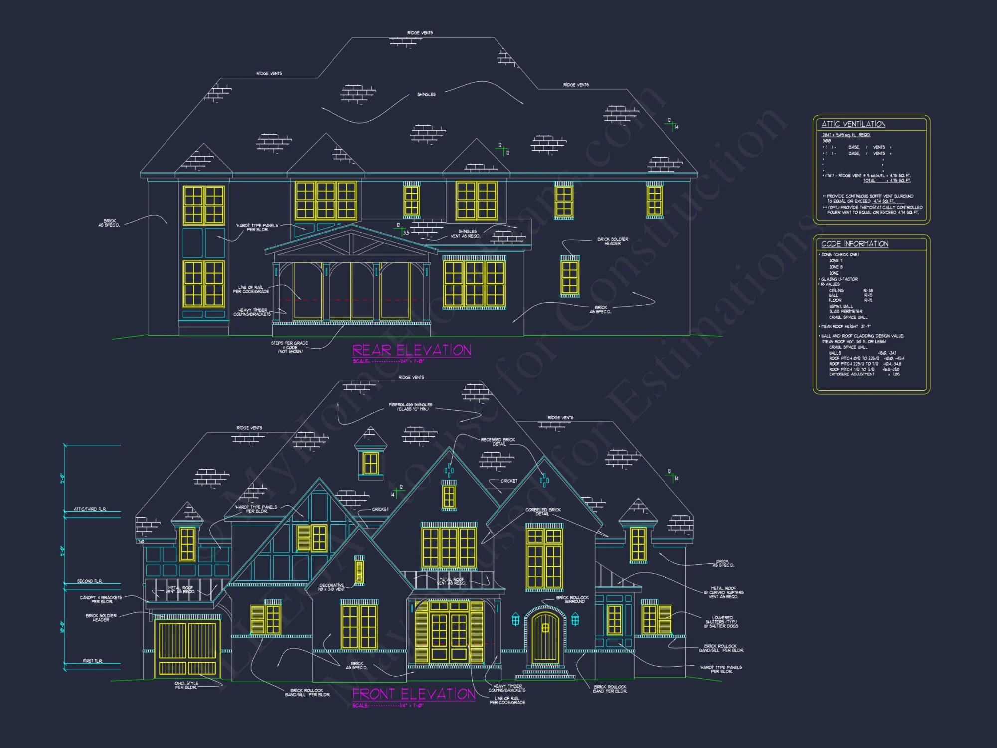 Detailed CAD house Plan with 2-Story Designs & Modern Features