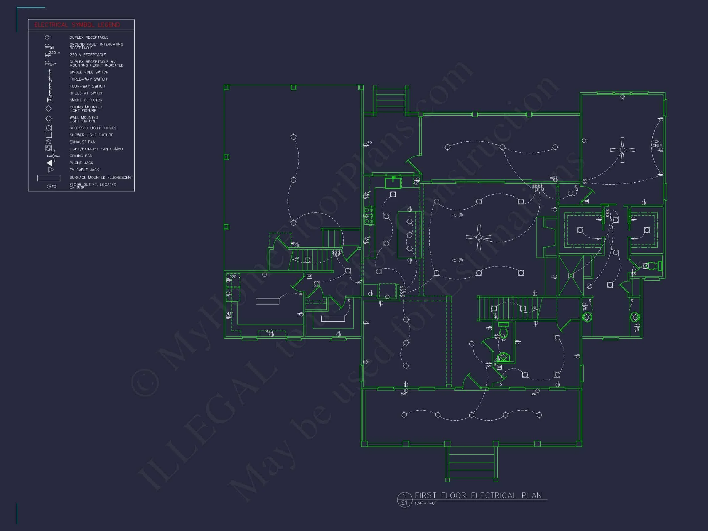 17-1397 HOUSE PLAN - Spacious House CAD Floor Plan with Custom Architectural Designs 9 Spacious house CAD Floor Plan with Custom Architectural Designs