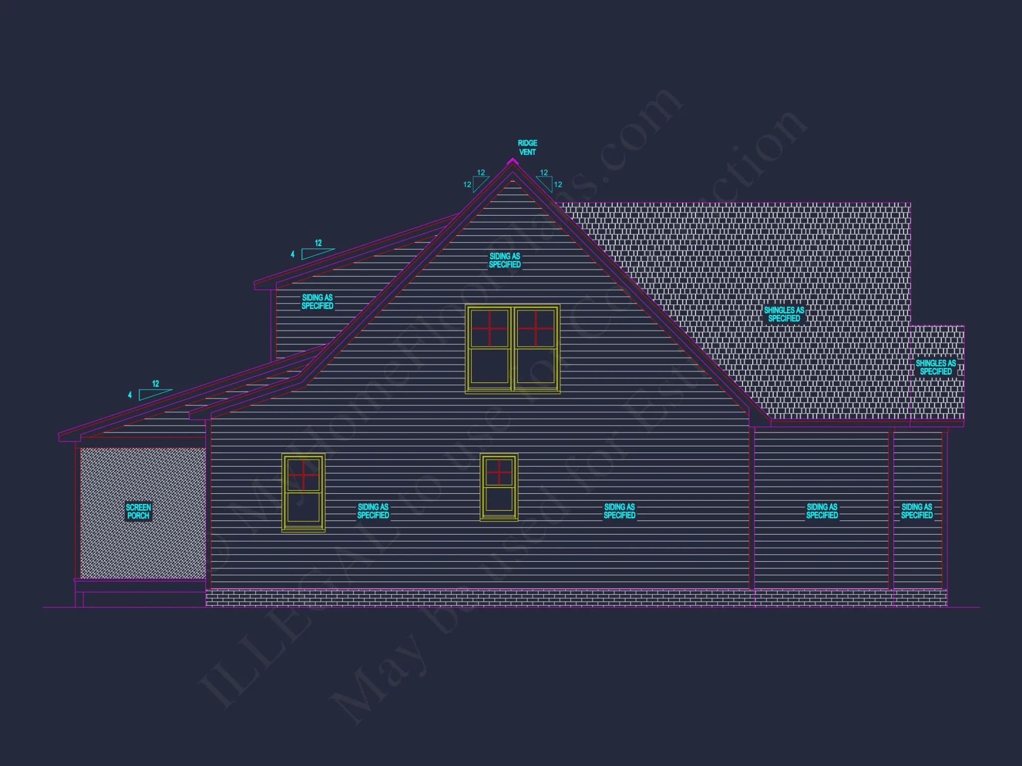 Traditional 2-Story house Plan with Spacious CAD Designs